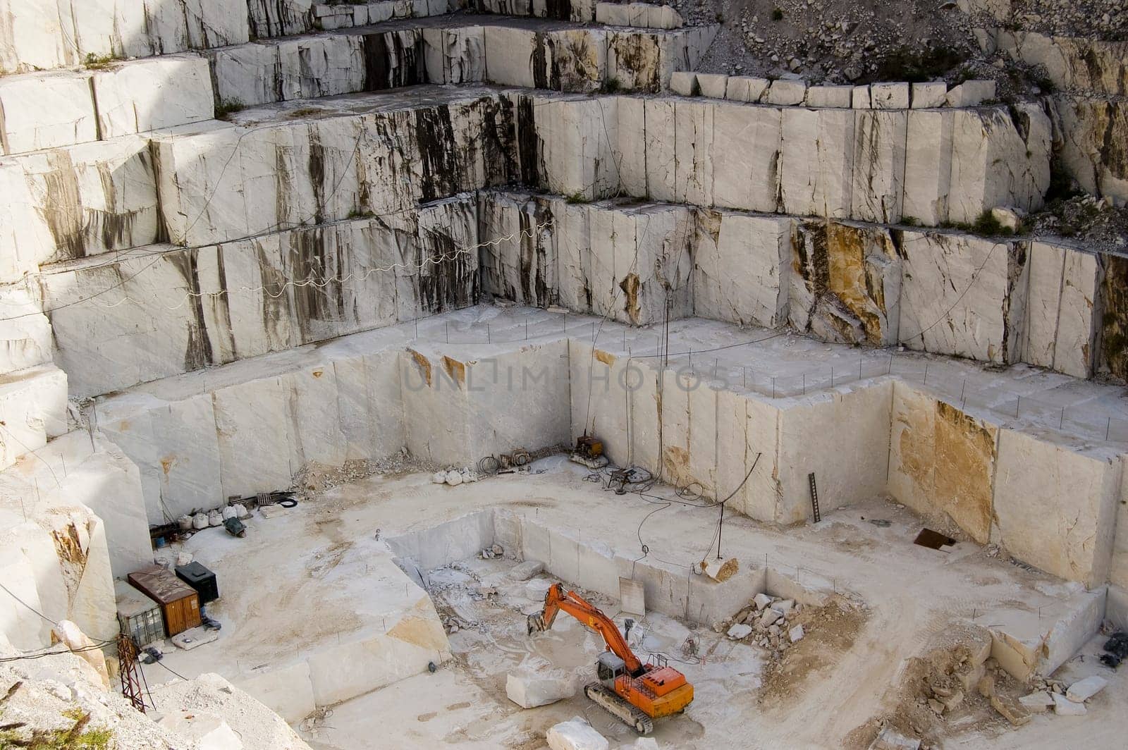 open quarry of marble