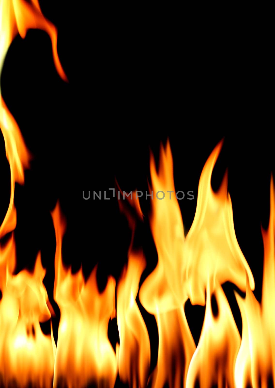 fire flame in black
