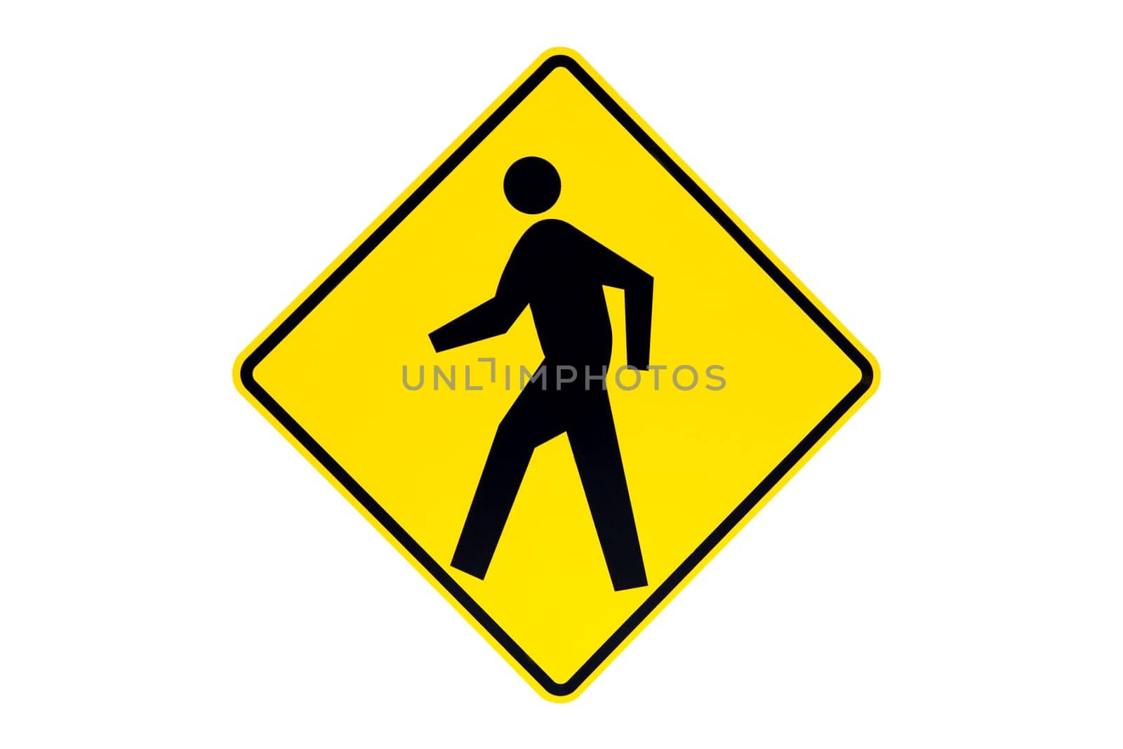 pedestrian crossing sign isolated