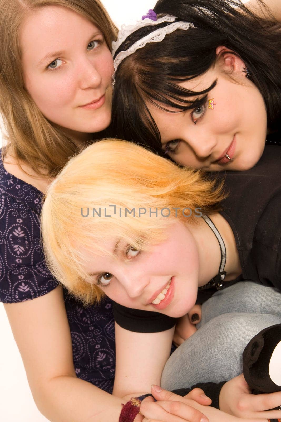 three teen girls