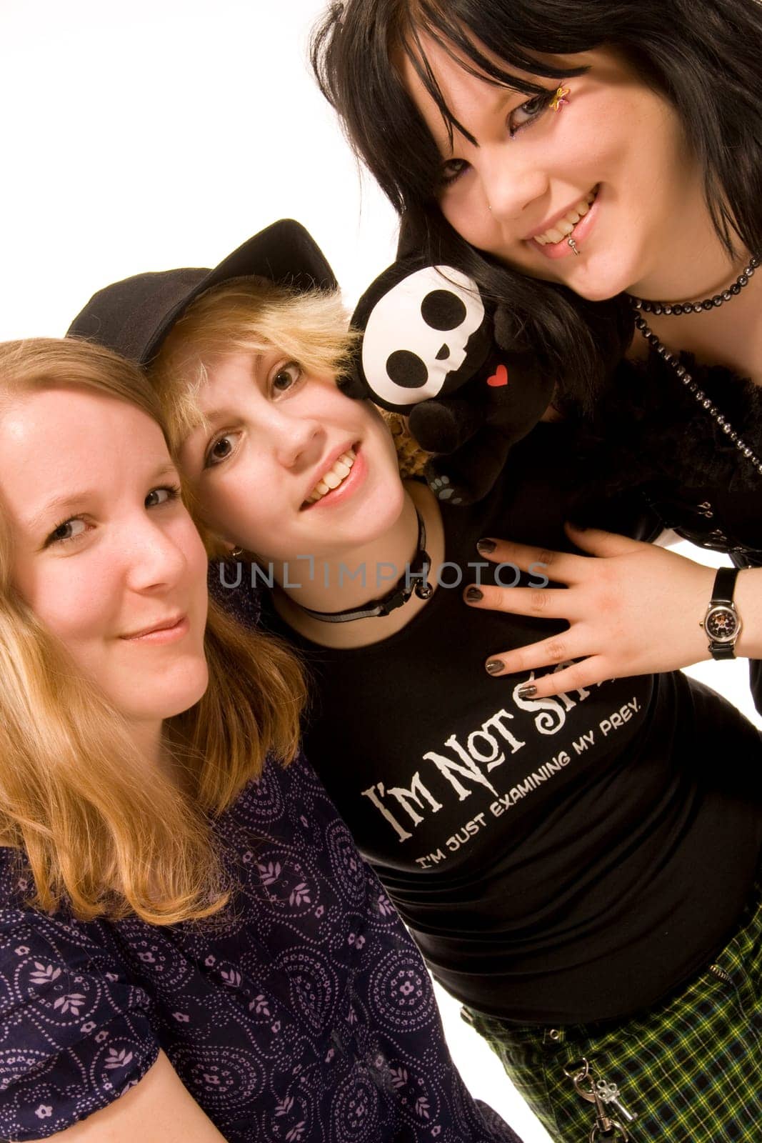 three teen girls