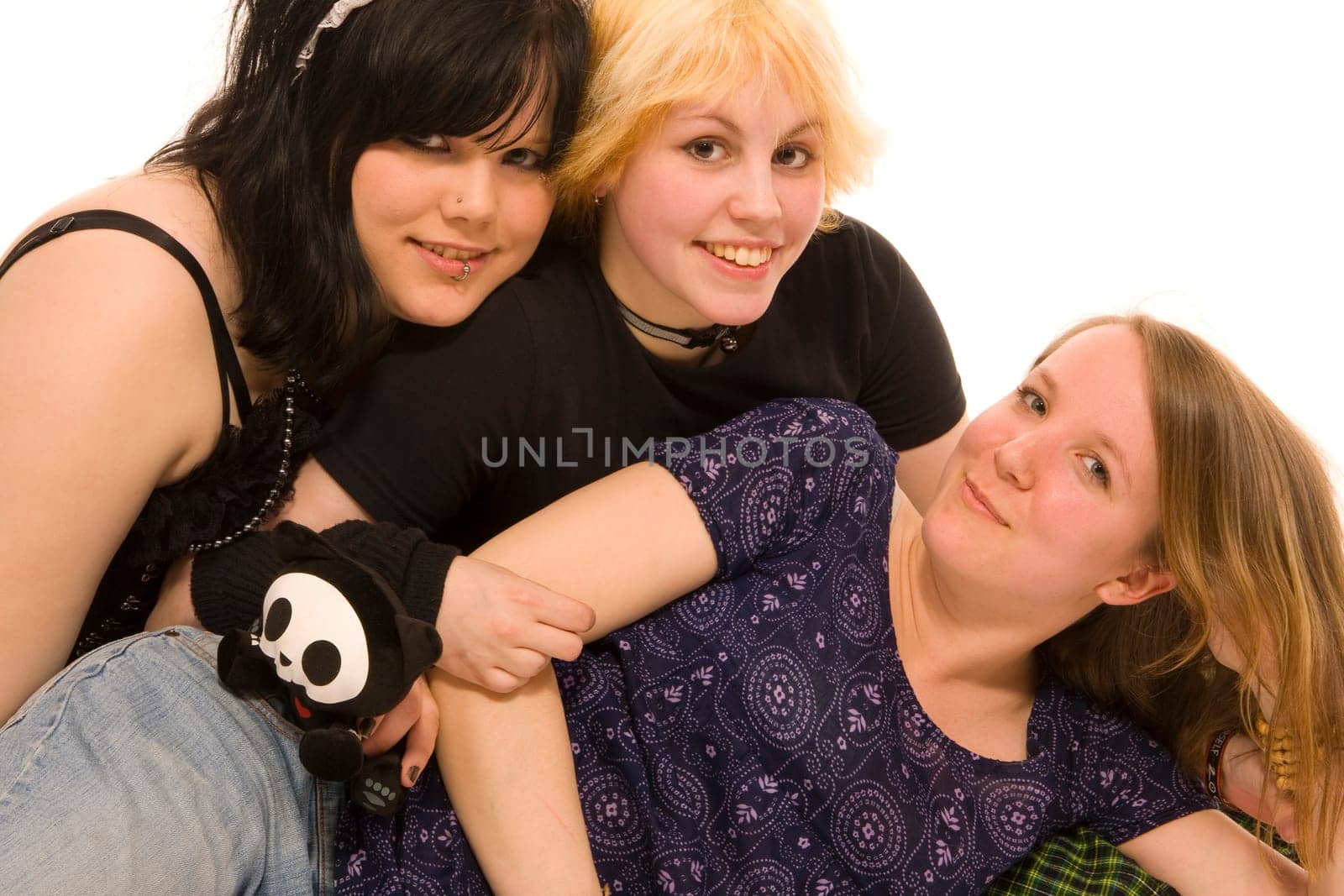 three teen girls