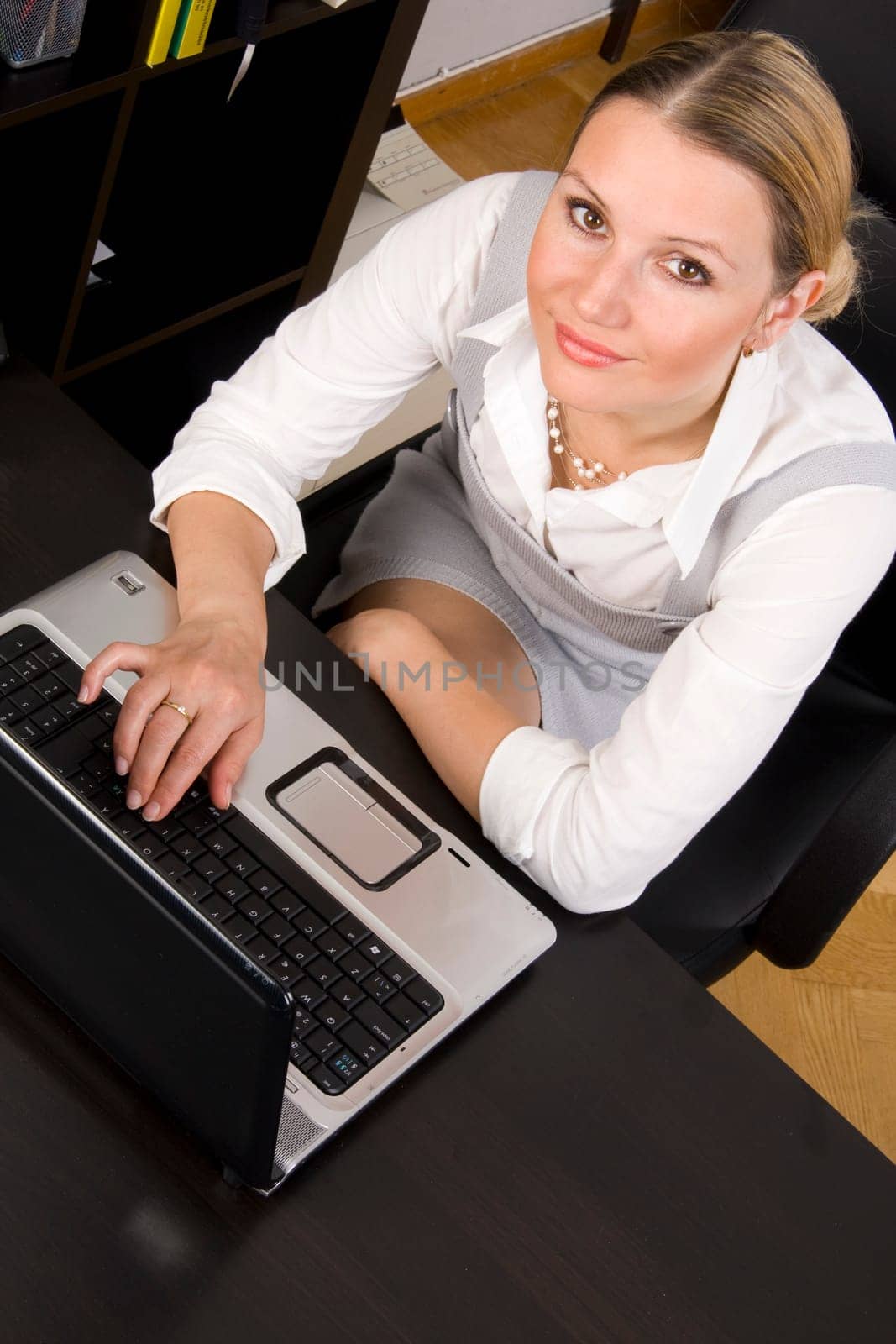 businesswoman in her office