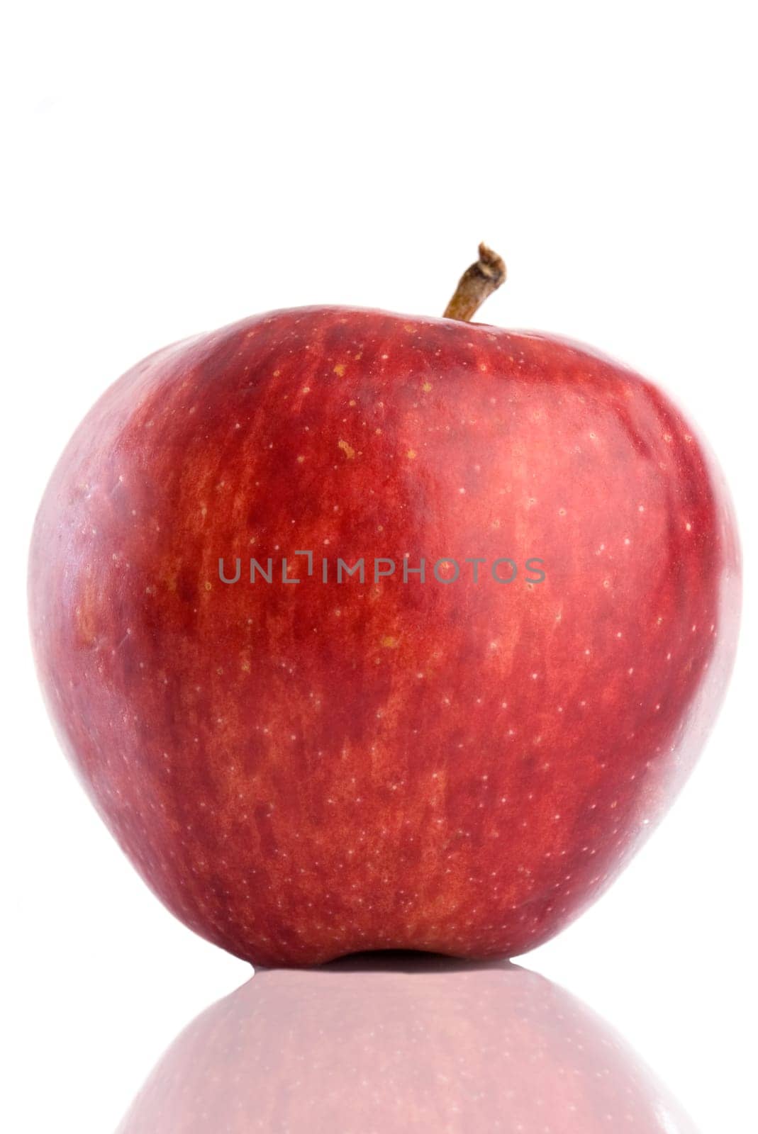 red delicious apple with reflection