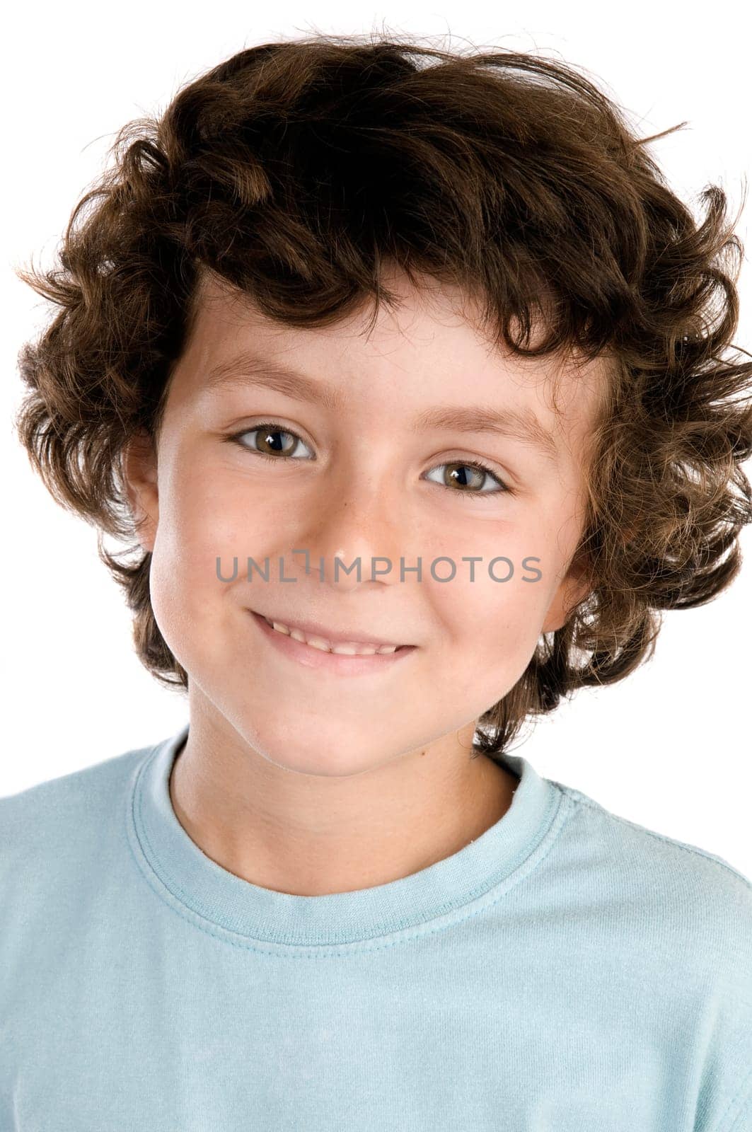 handsome boy with blue shirt