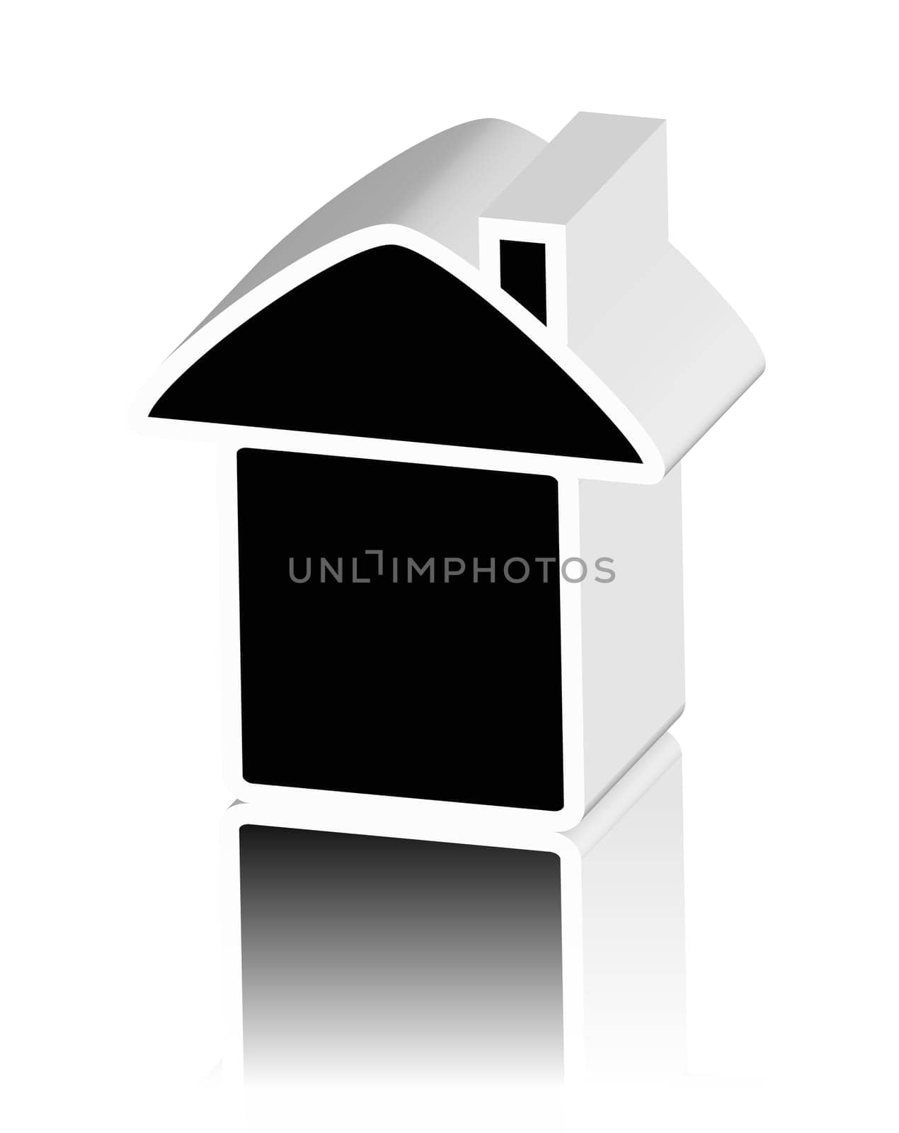 black logo of house