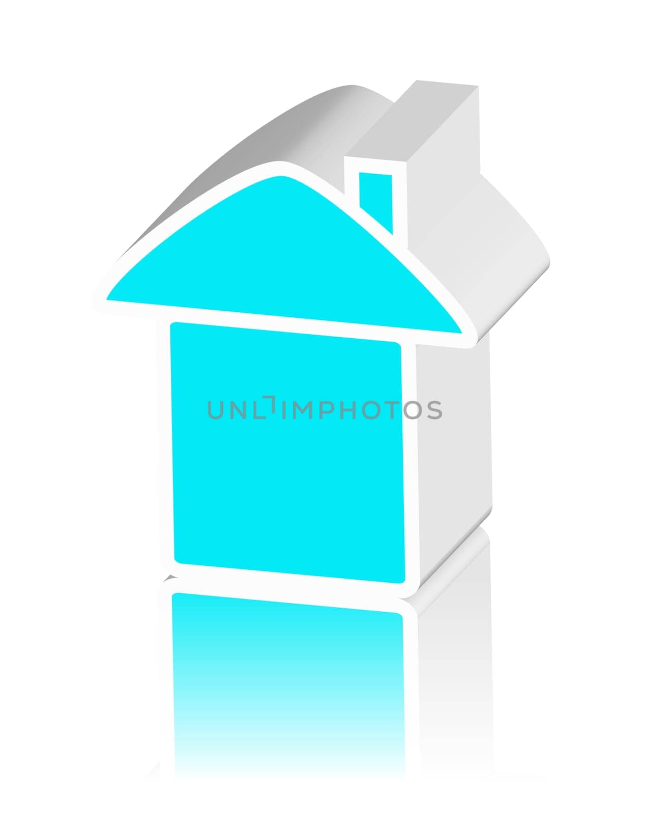 blue logo of house