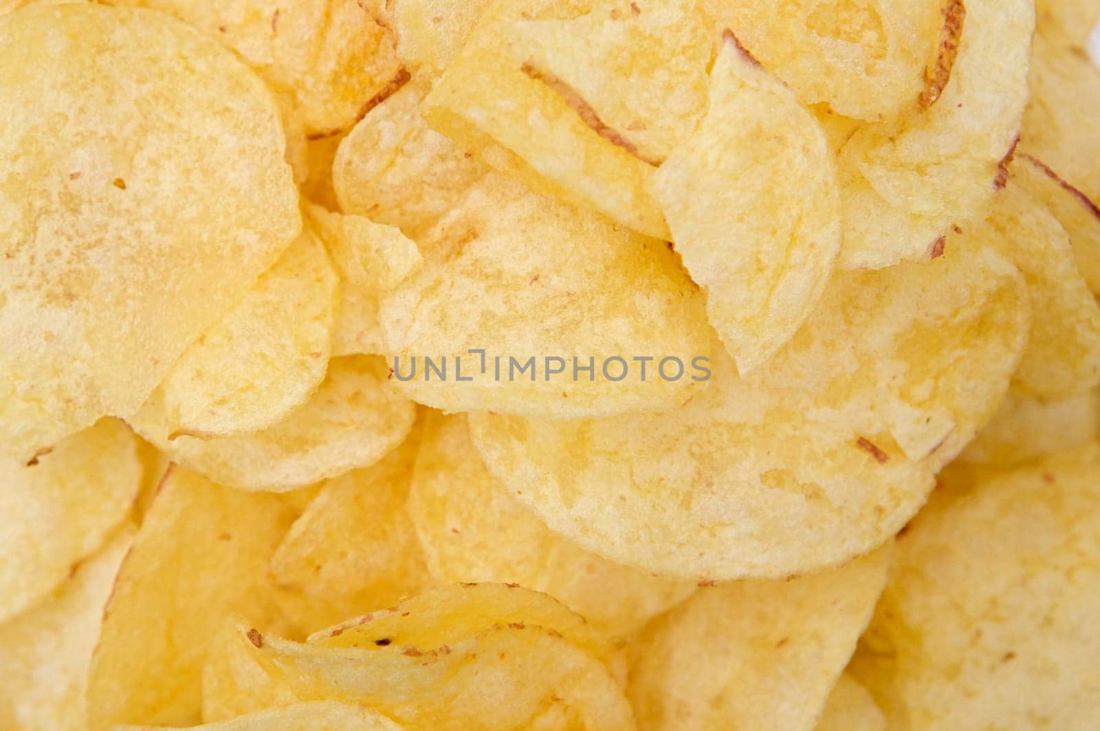 A pile of potato chips