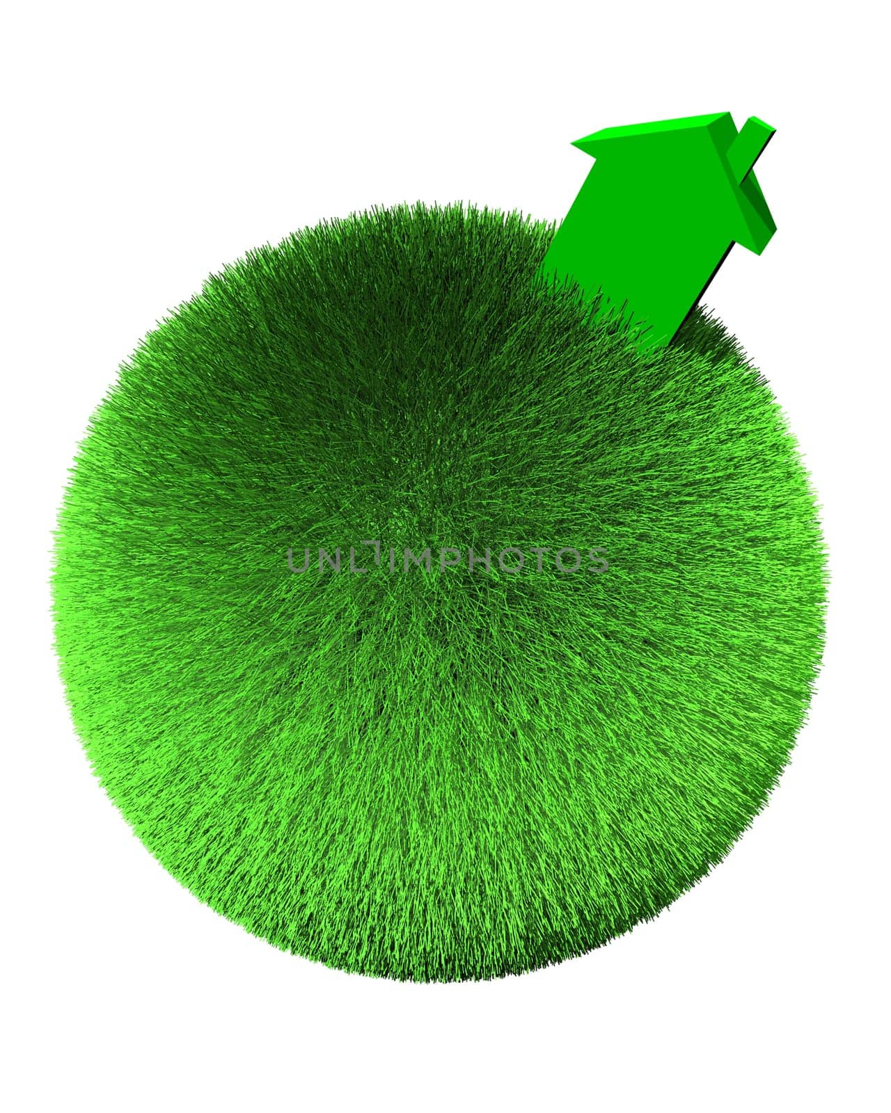 green house on sphere of grass