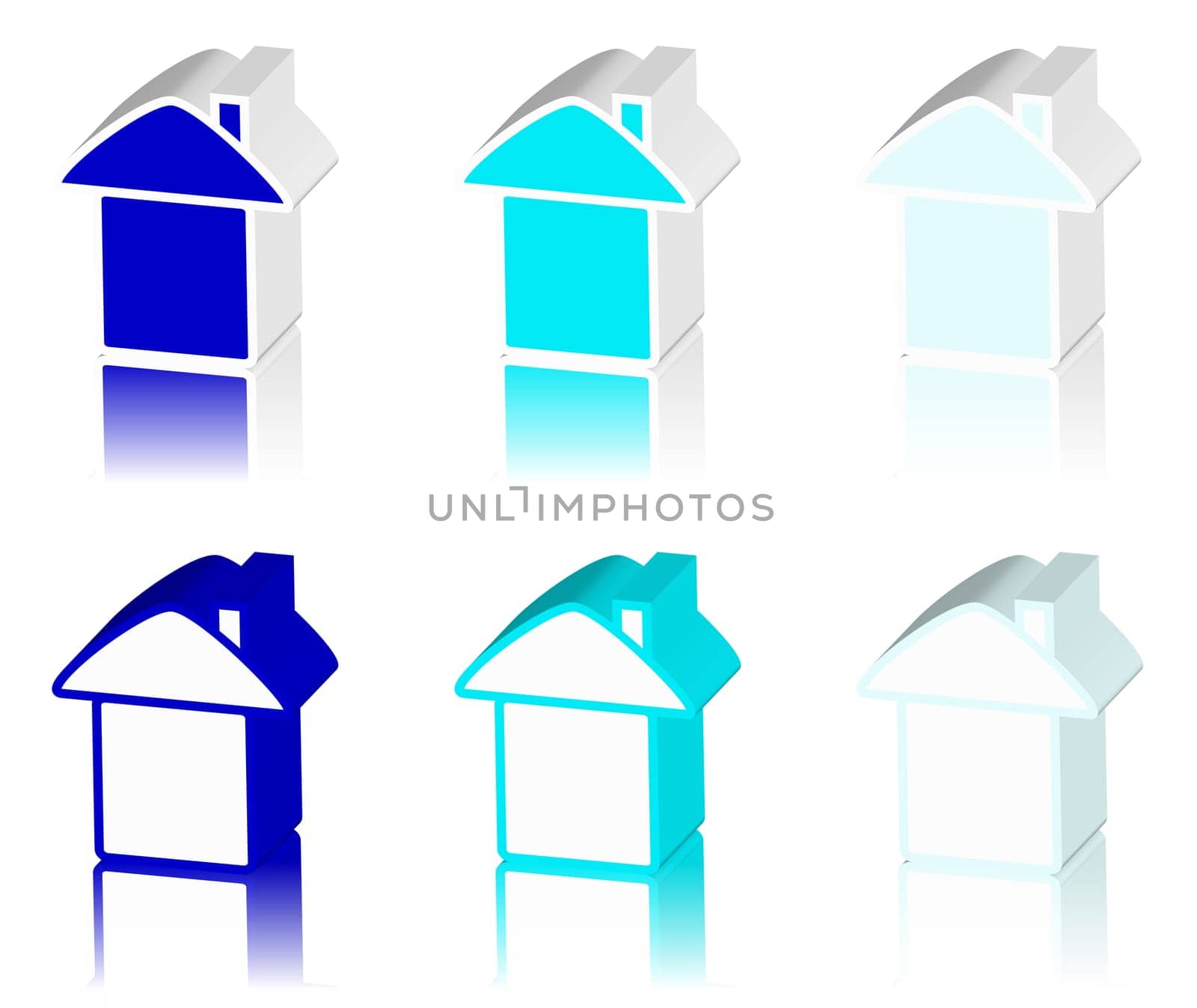 blue logo of houses