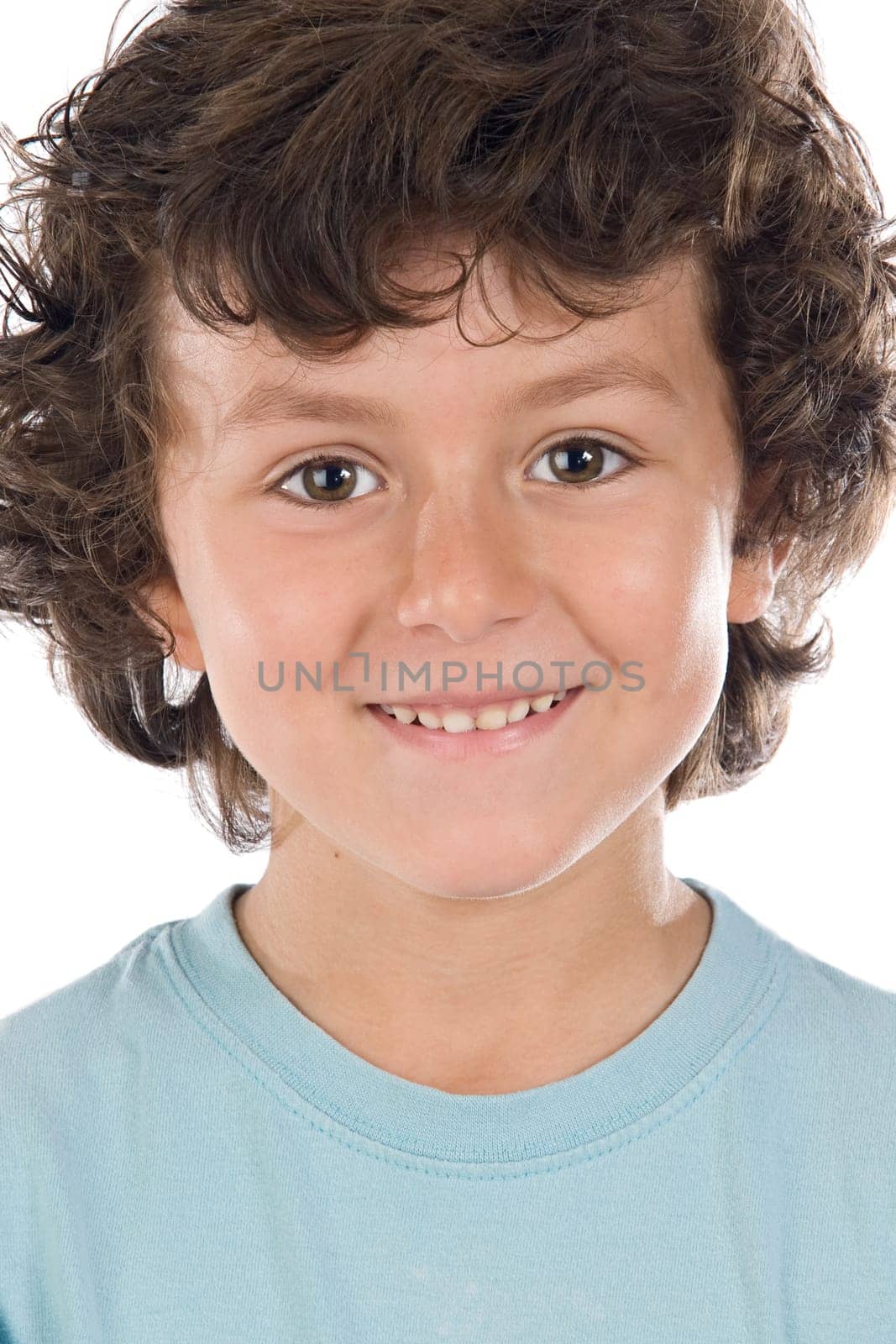 Handsome boy with blue shirt