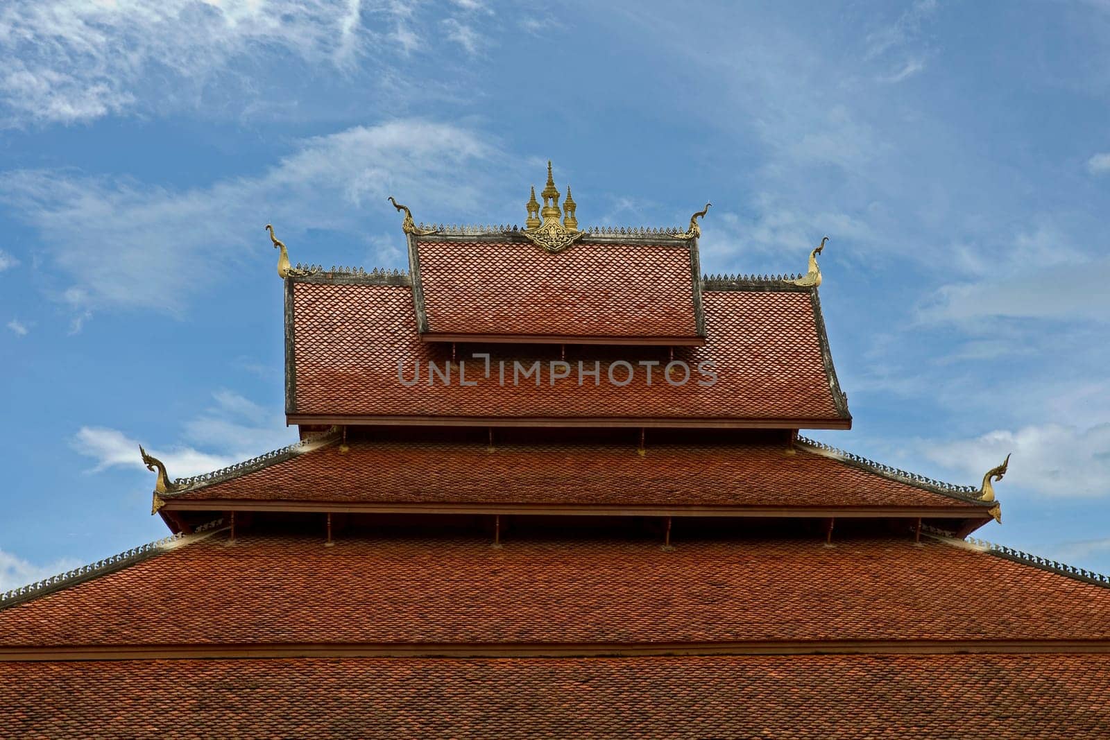 Pediment of a Buddhist Temple,Laos
