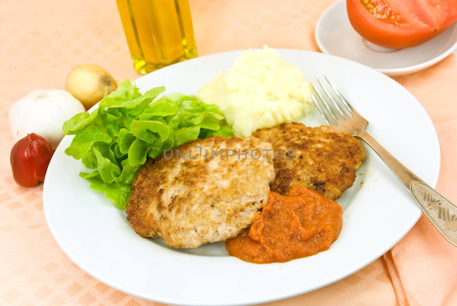 Meatballs with puree
