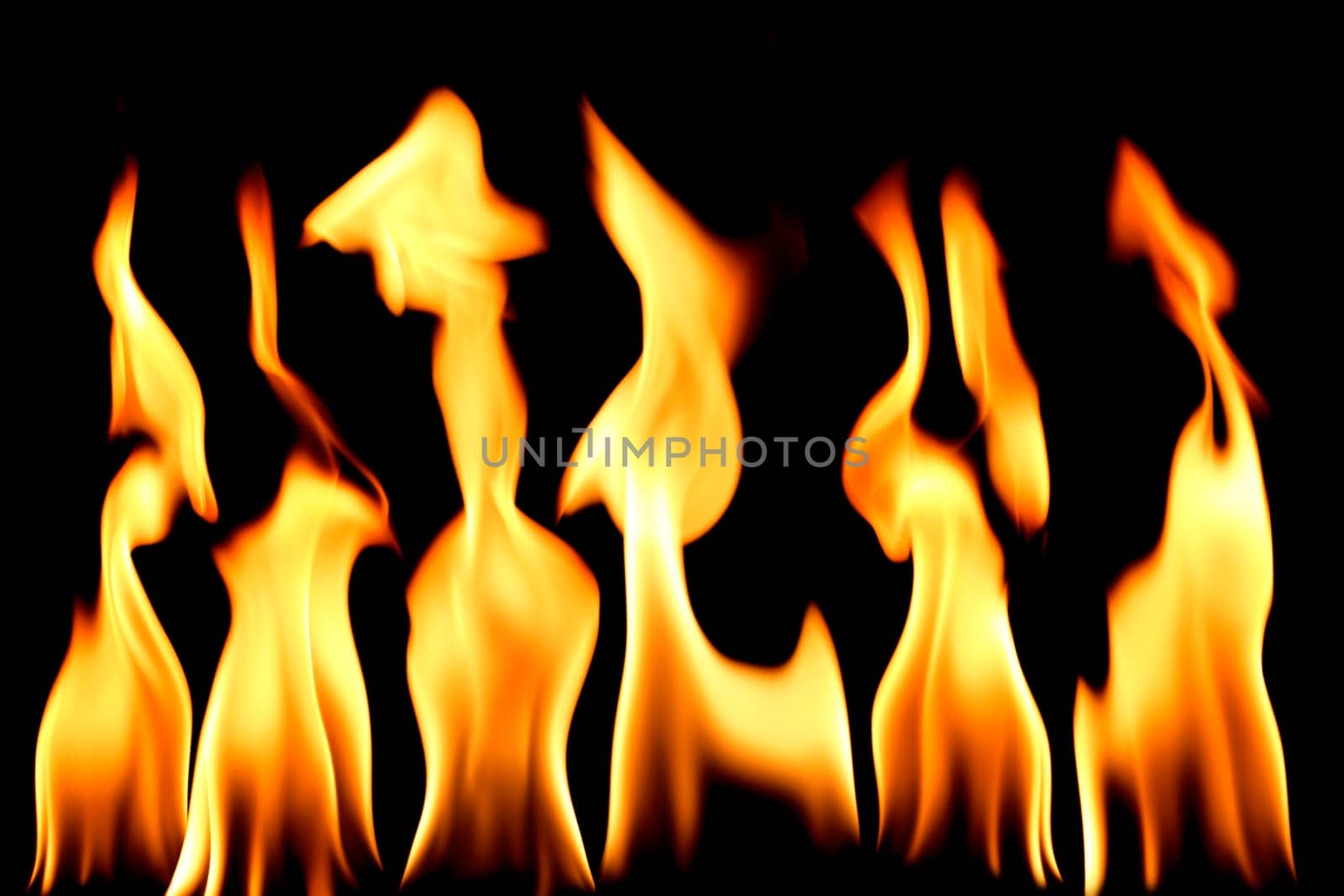 conceptual orange fire flame