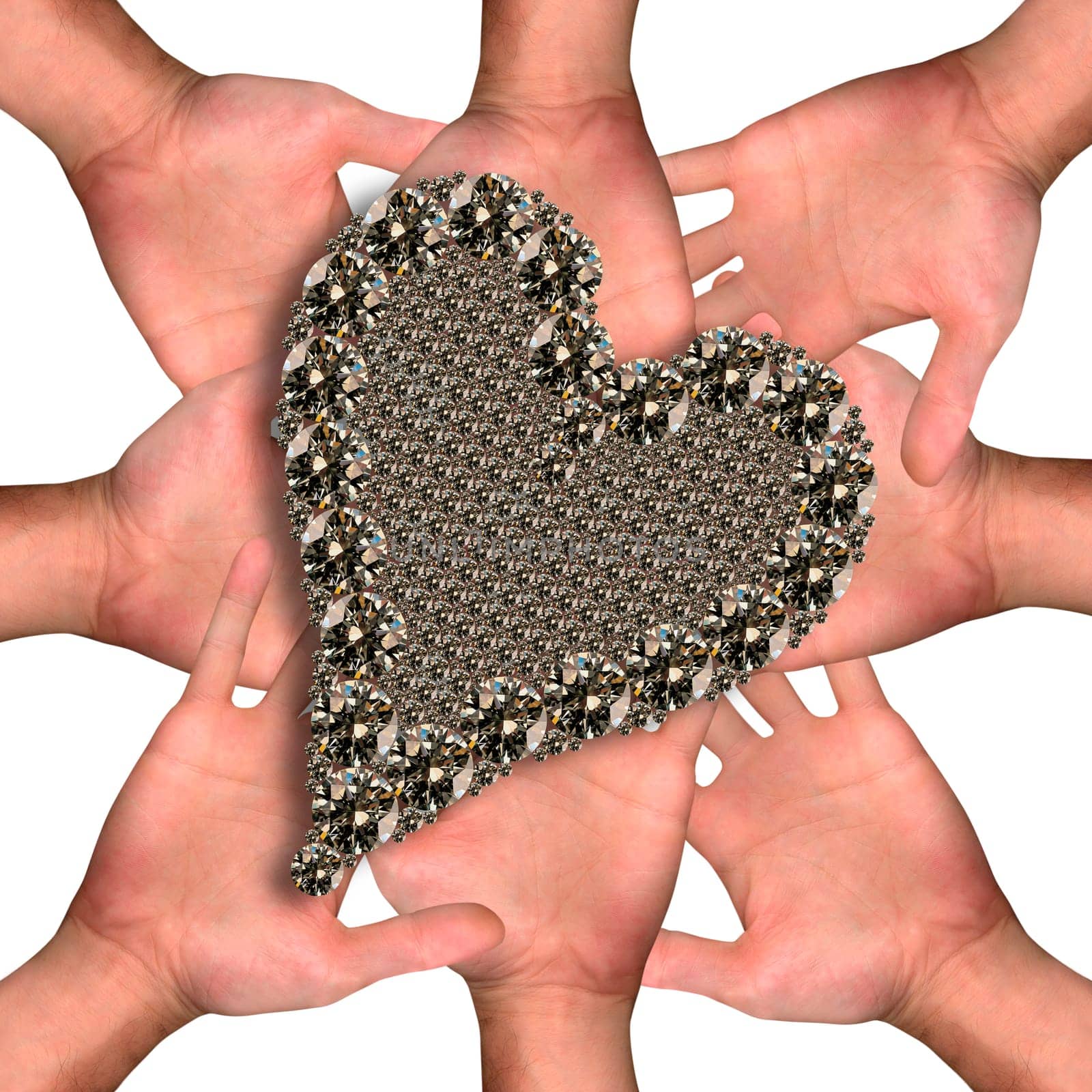 Big heart shaped diamonds