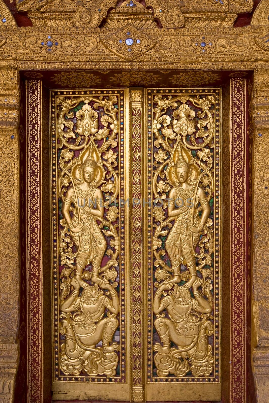 Relief in Xieng Thong Temple,Luang Prabang,Laos