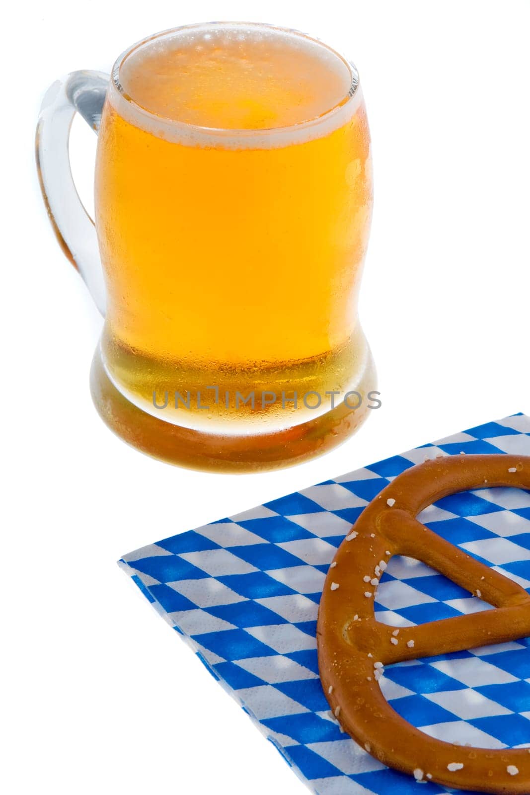 Oktoberfest with beer and pretzels