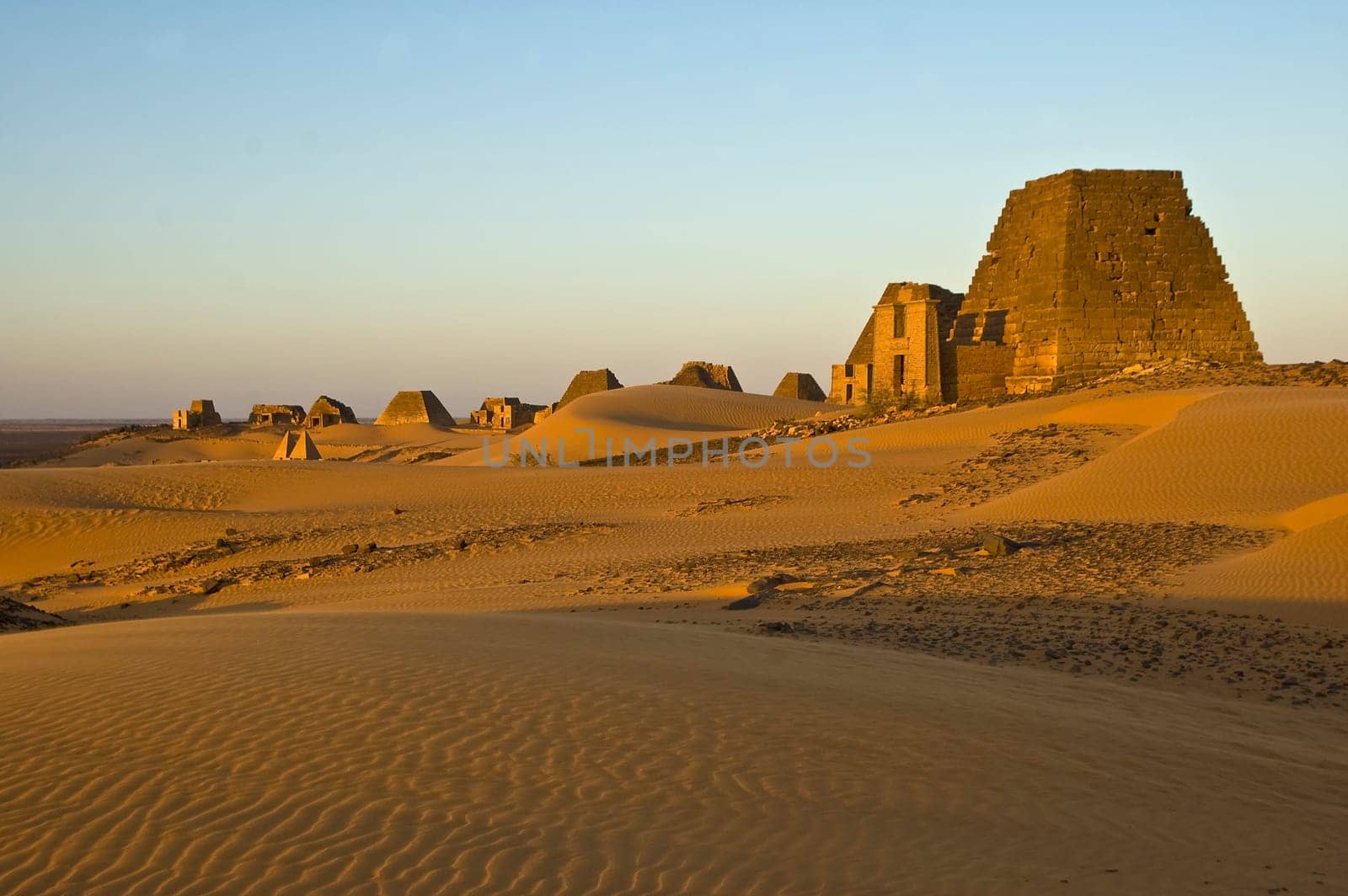 Group of pyramids near Meroe,northern Sudan.
