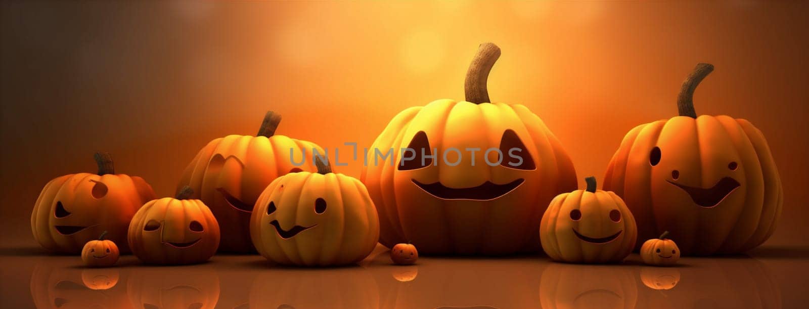 pumpkin night holiday horror halloween dark ghost black orange october. Generative AI. by Vichizh