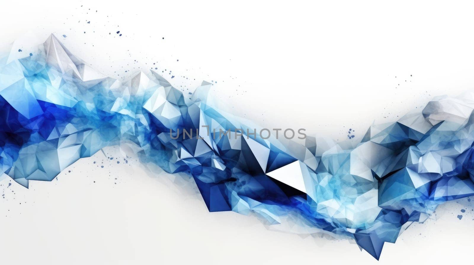 Abstract watercolor artwork mixed with buzzy geometric shapes by biancoblue