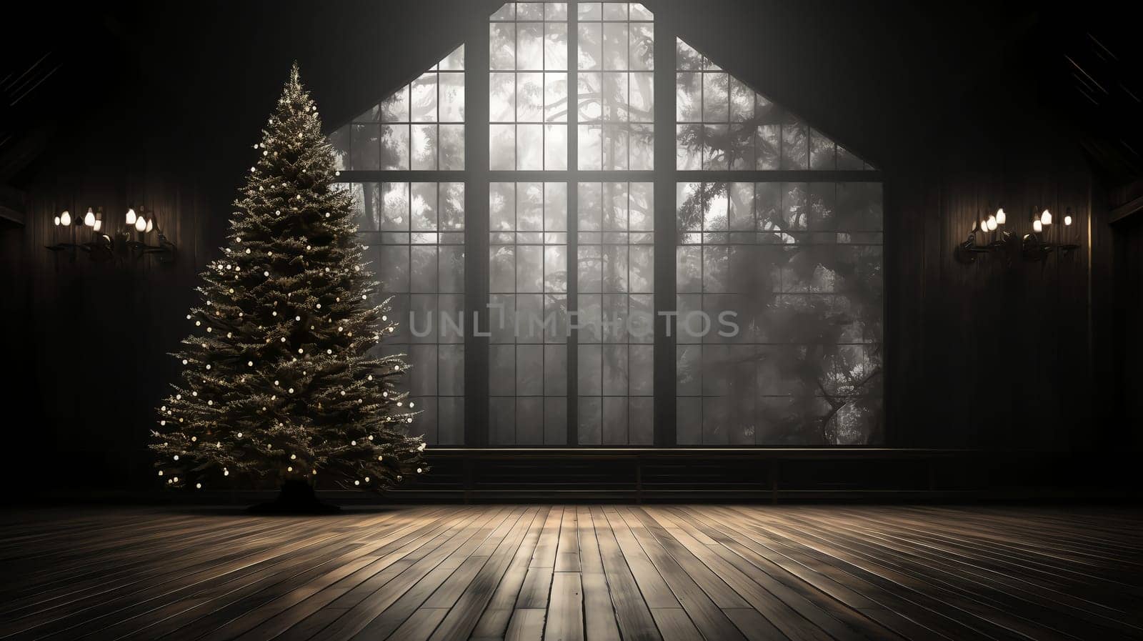 Luxurious Christmas atmospheric interior by AndreyKENO