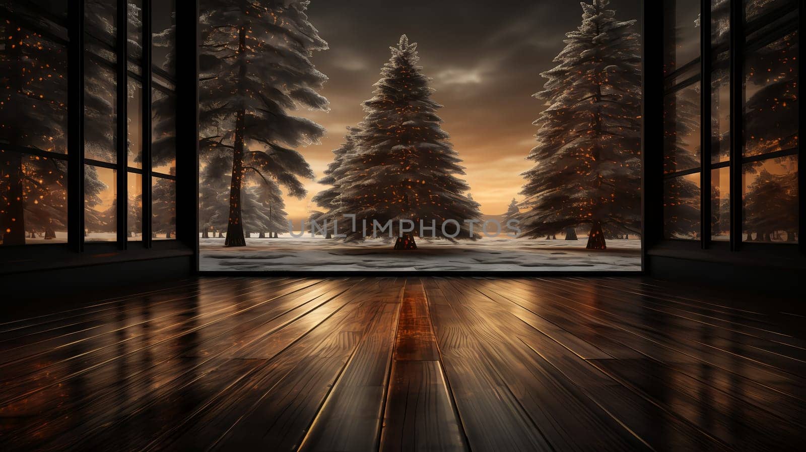 Luxurious Christmas atmospheric interior by AndreyKENO