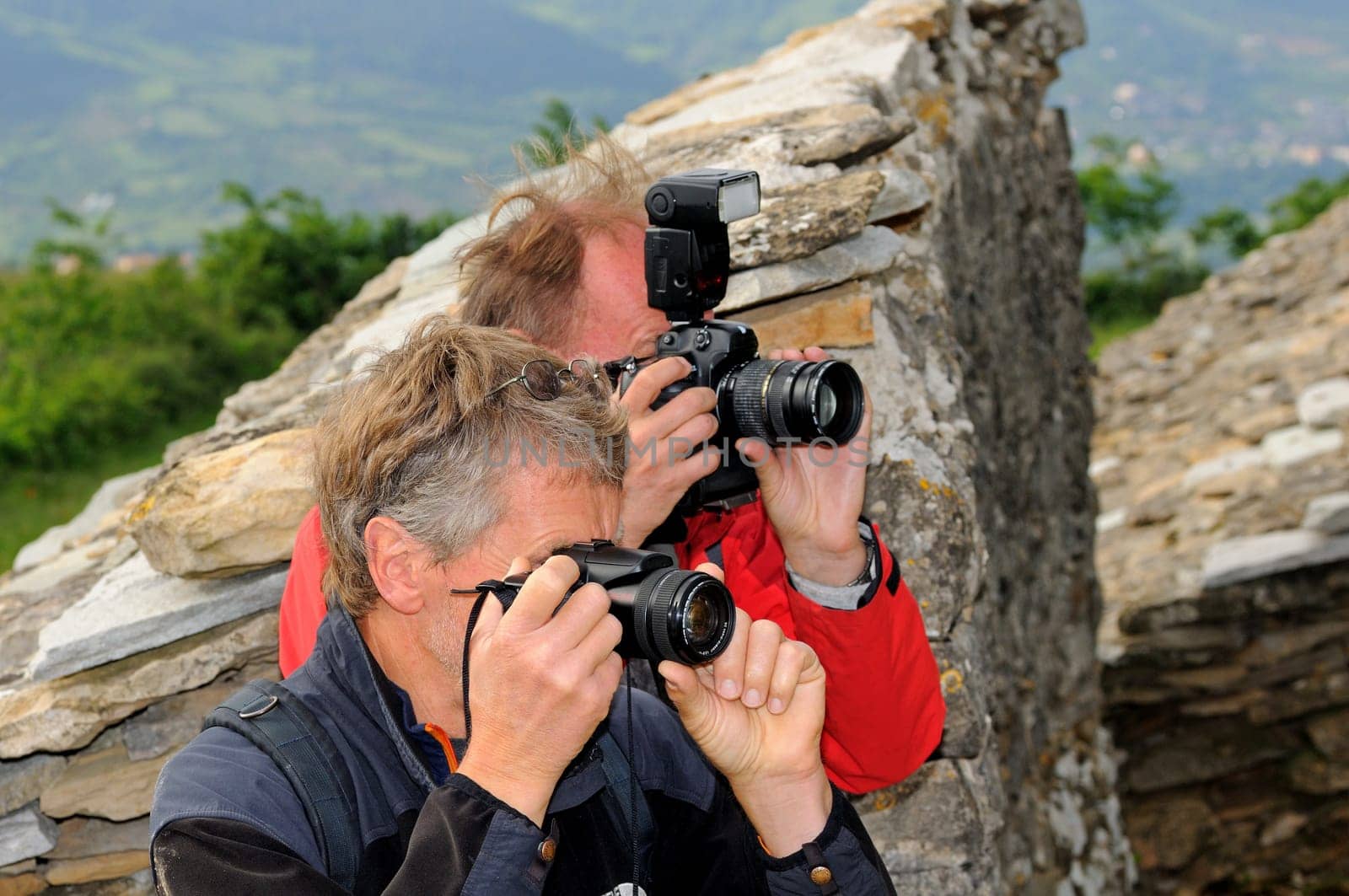 Photographers in a double pack