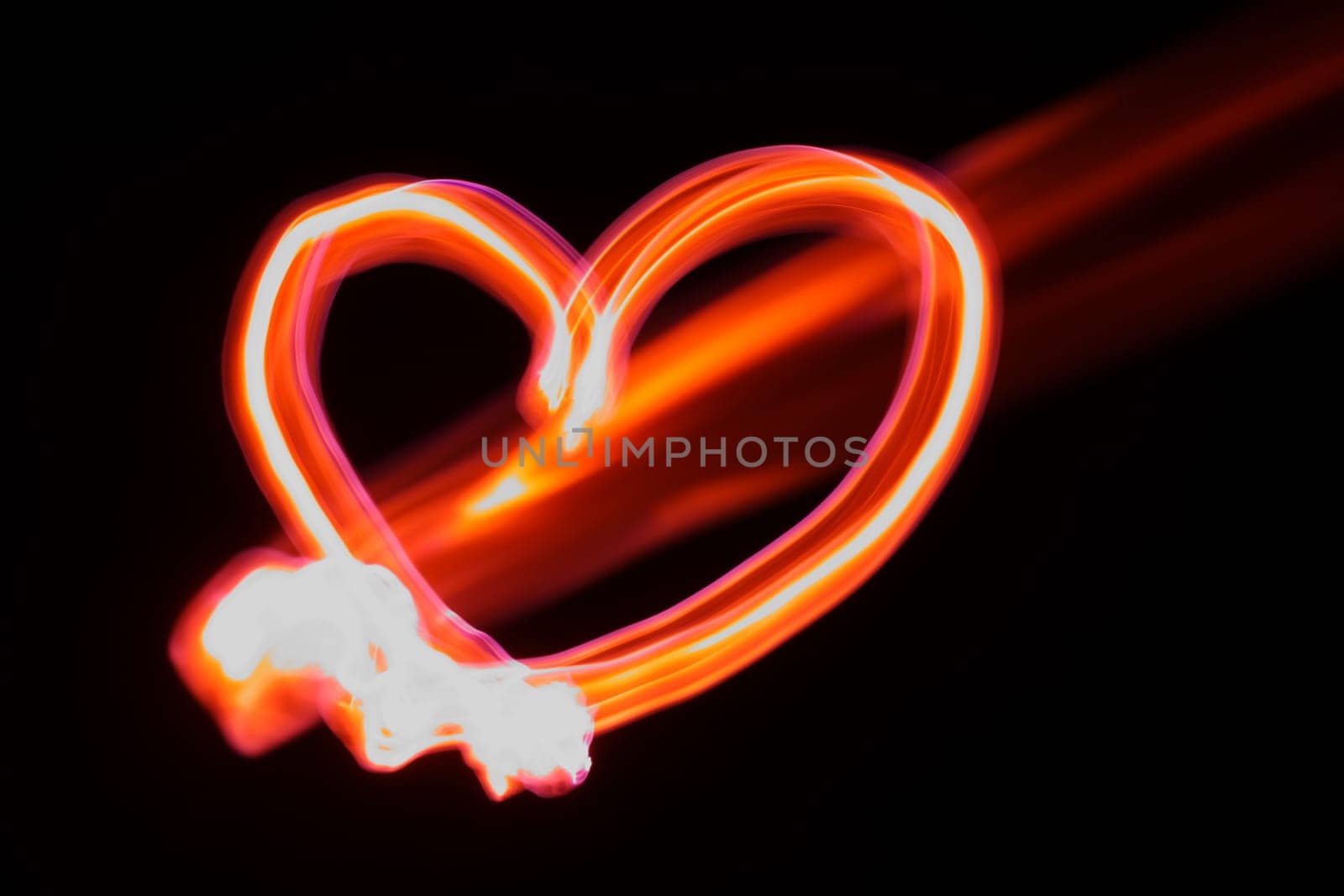 glowing love symbol