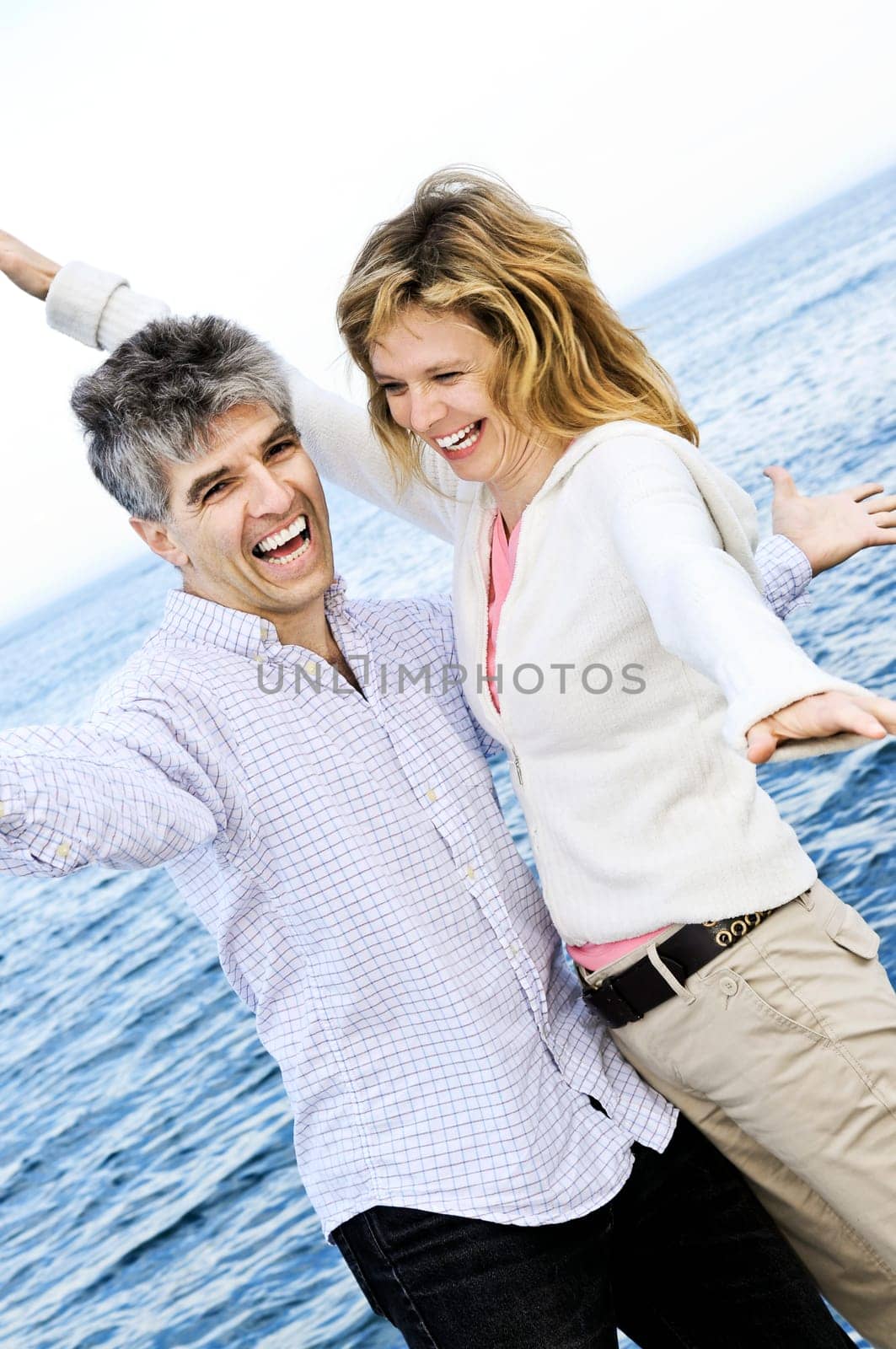 Carefree mature couple