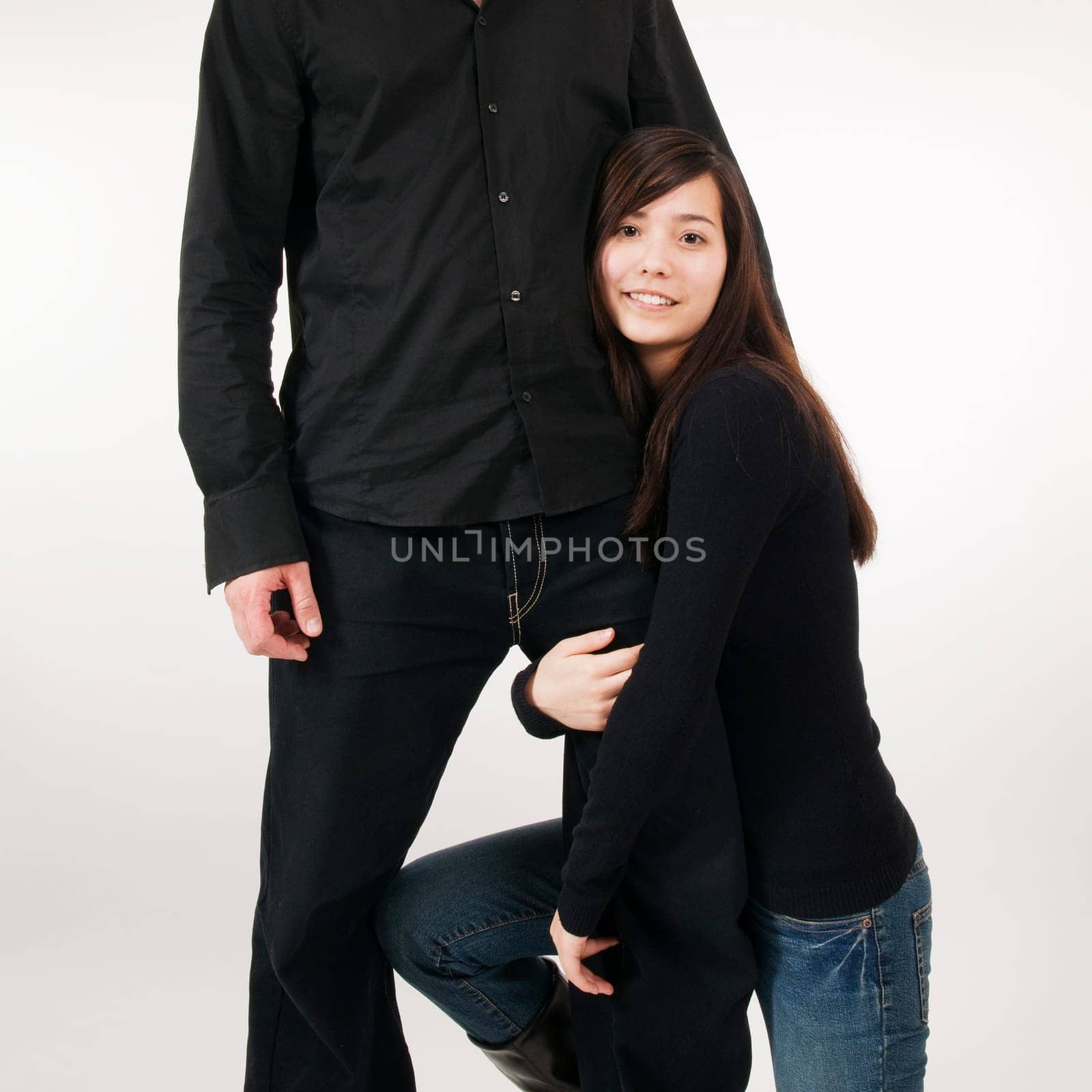 woman hold the leg