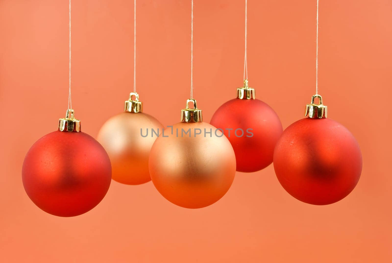 Christmas tree decoration with the baubles