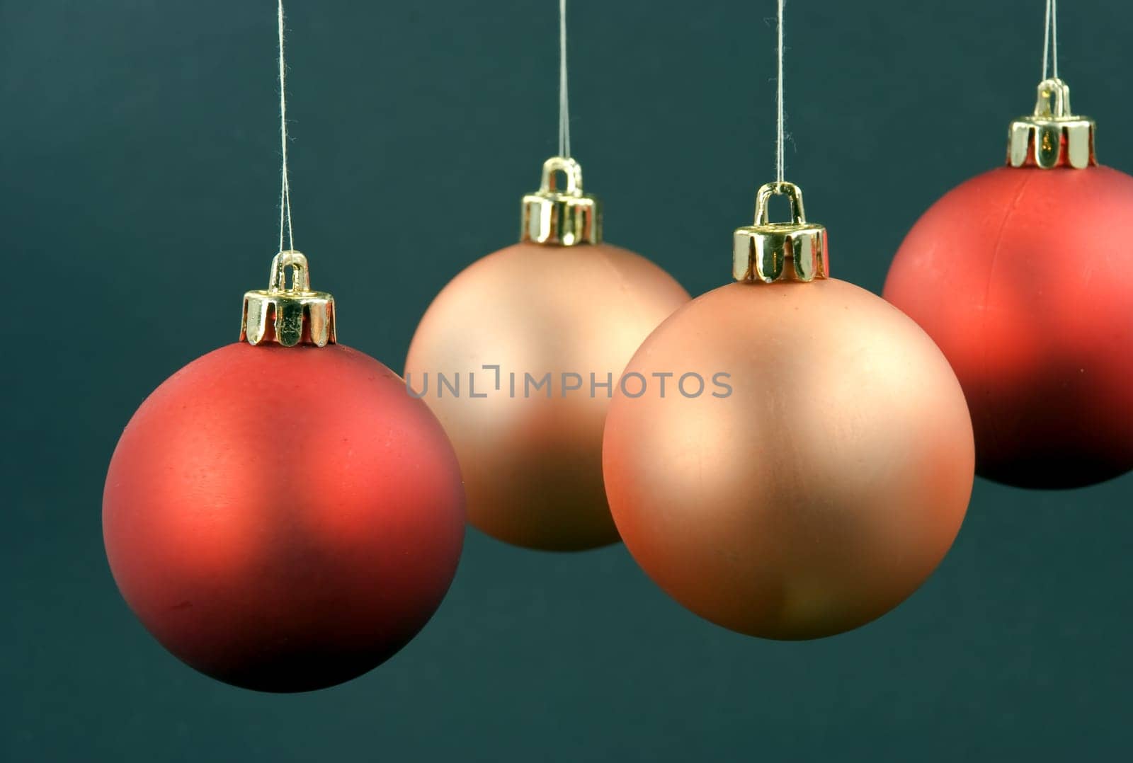 Christmas tree decoration with the baubles