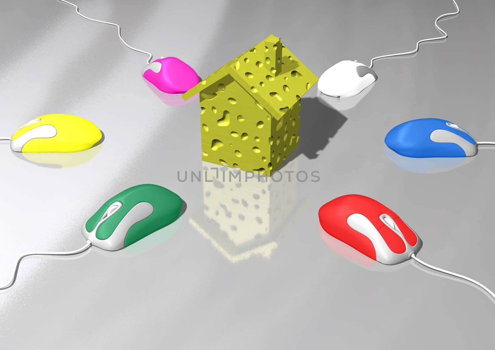 PC Mice with Cheese House