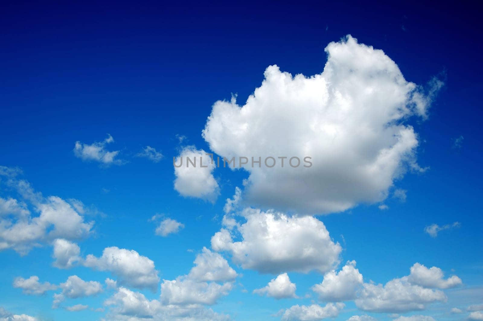 Cotton like cloudy sky