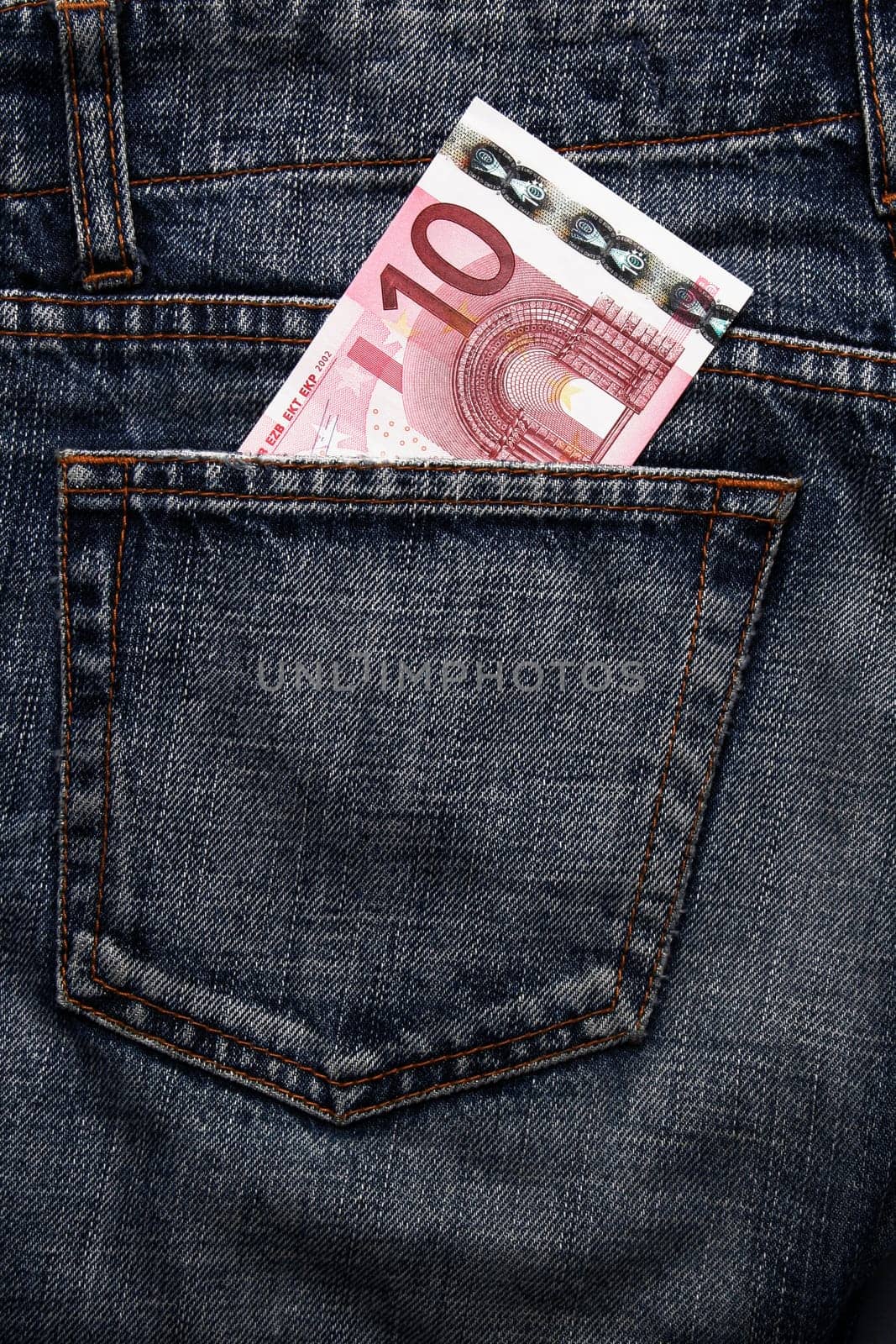 Euro Pocket Money In Blue Jeans