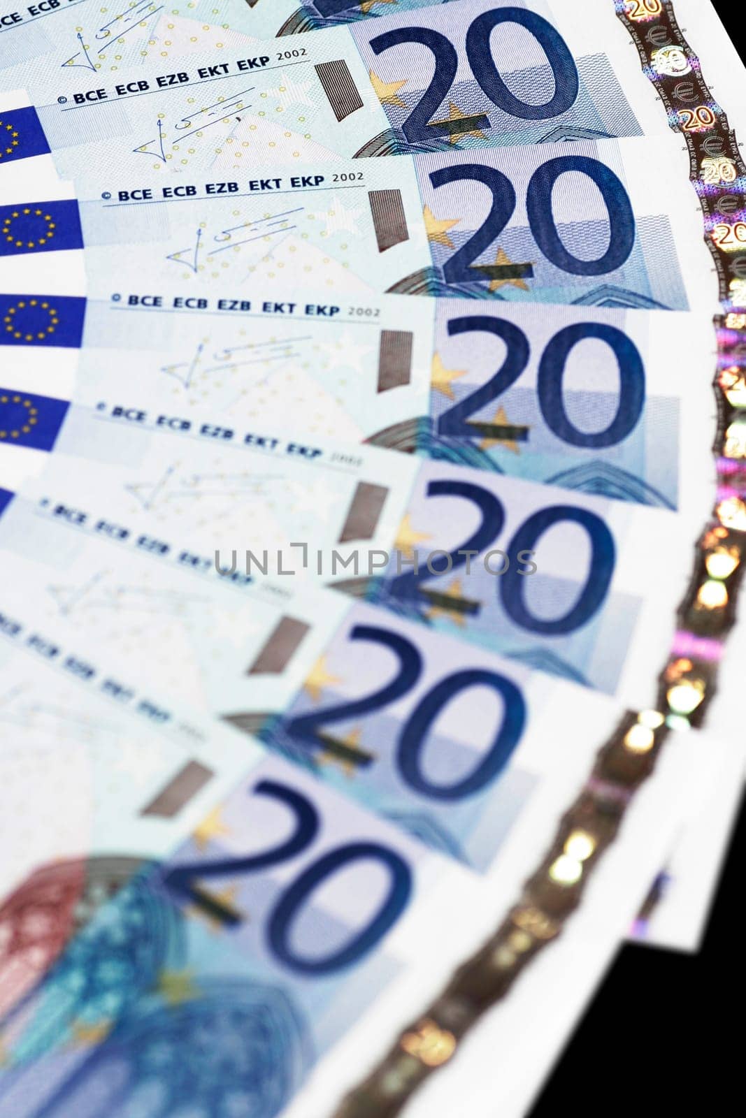 Money - 20 Euro Notes Detail