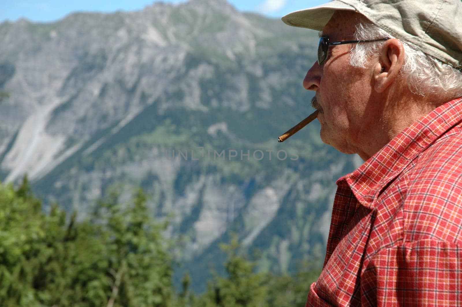 Active retiree in the mountains