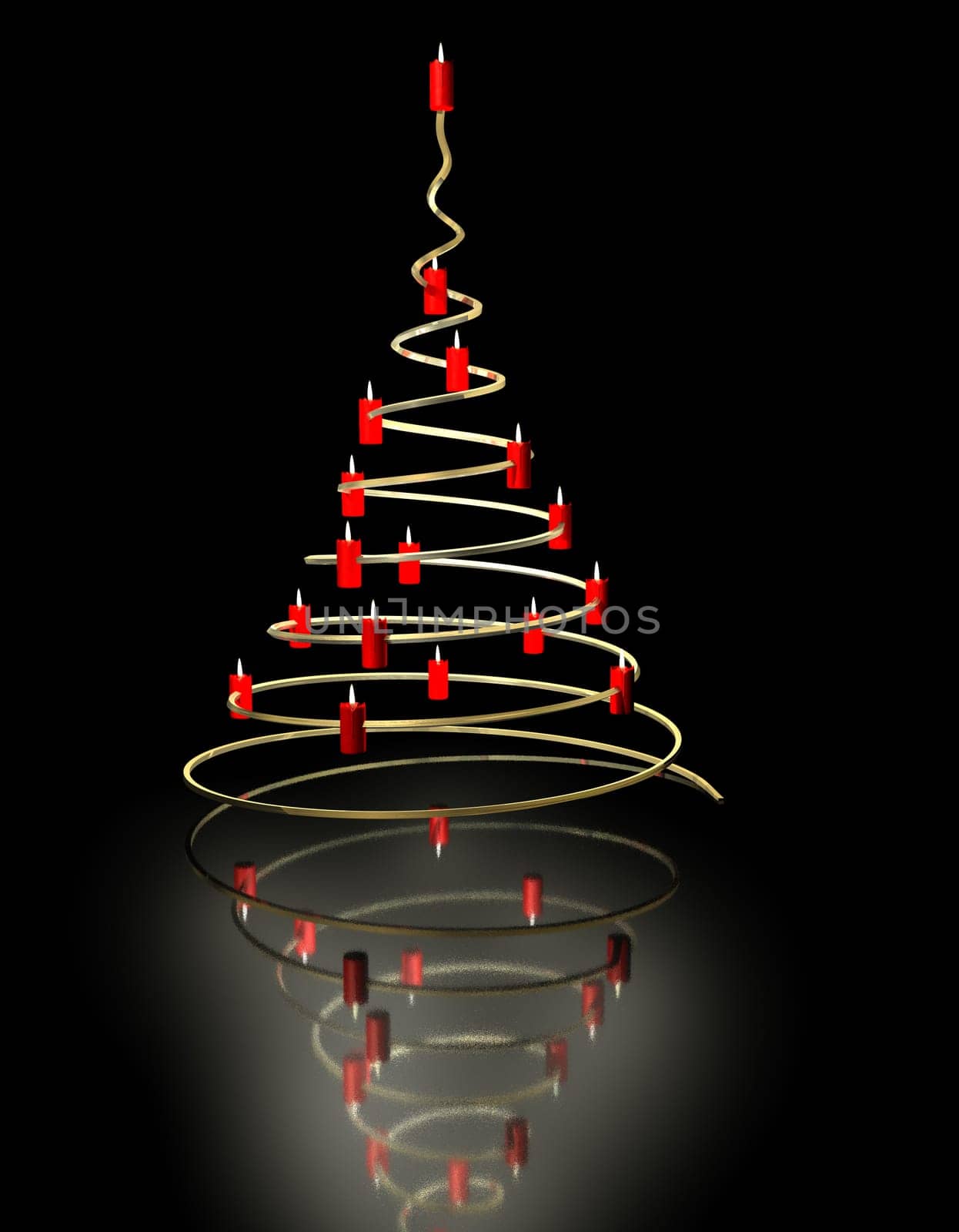 Christmas tree traditional without isolated without background