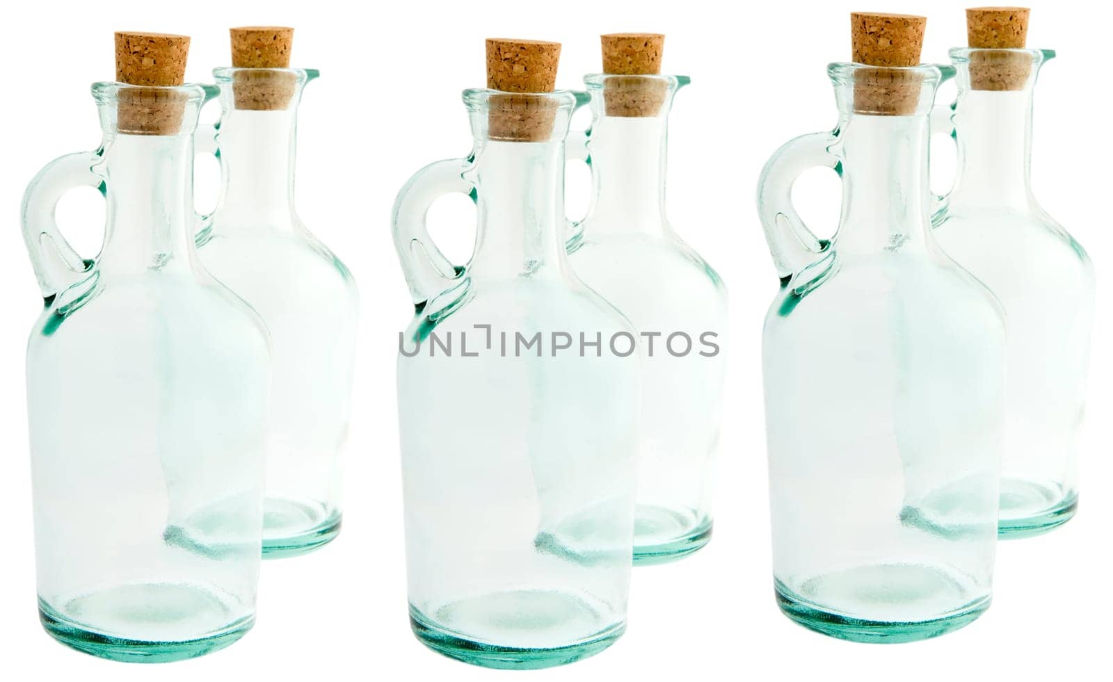 Glass bottle with cork