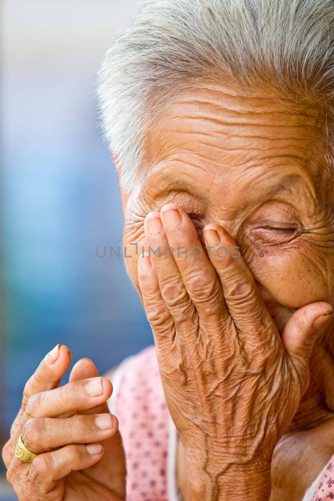 Portrait of an old Asian woman