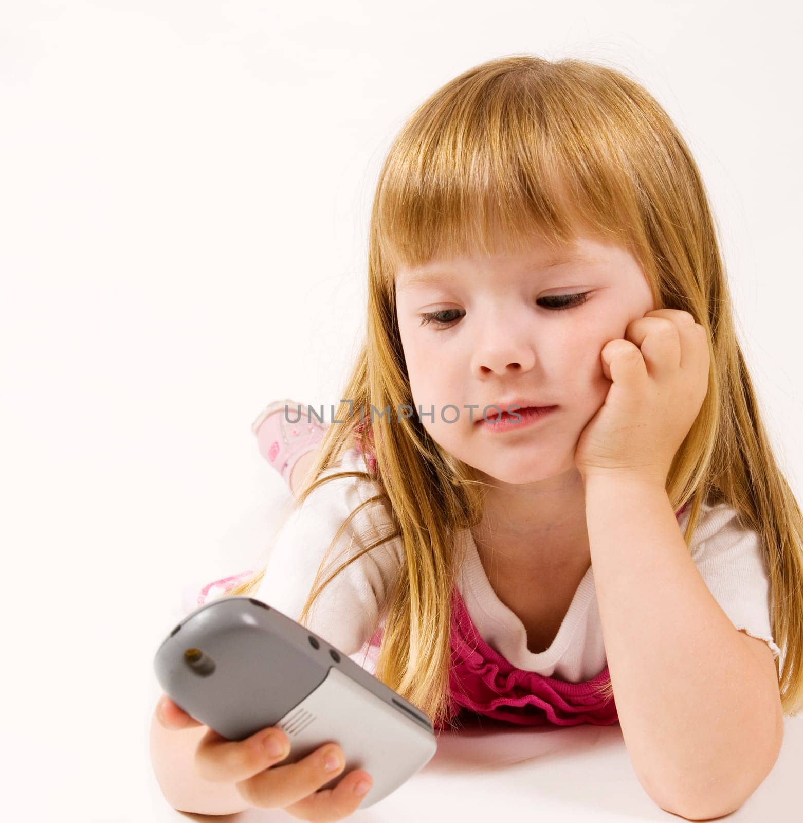 little girl calling up