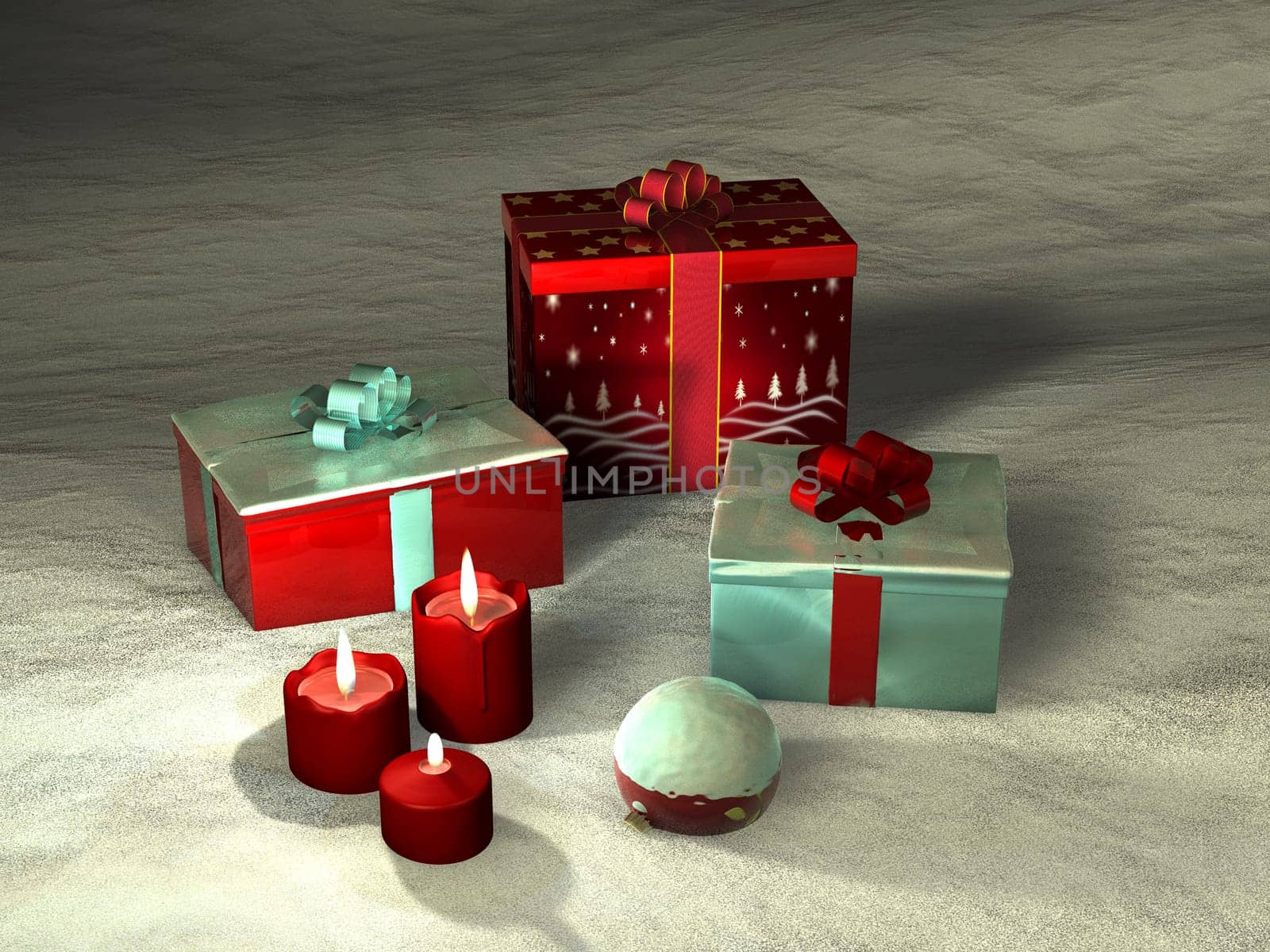Christmas scene in the snow