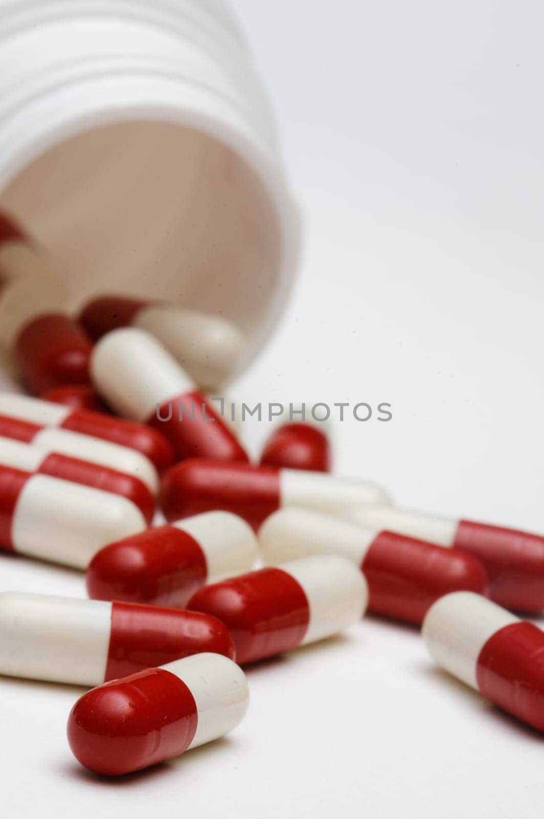 Red and white pill