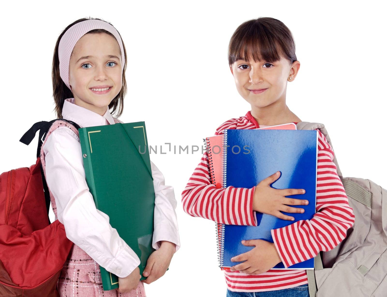 Two girls students returning from  school