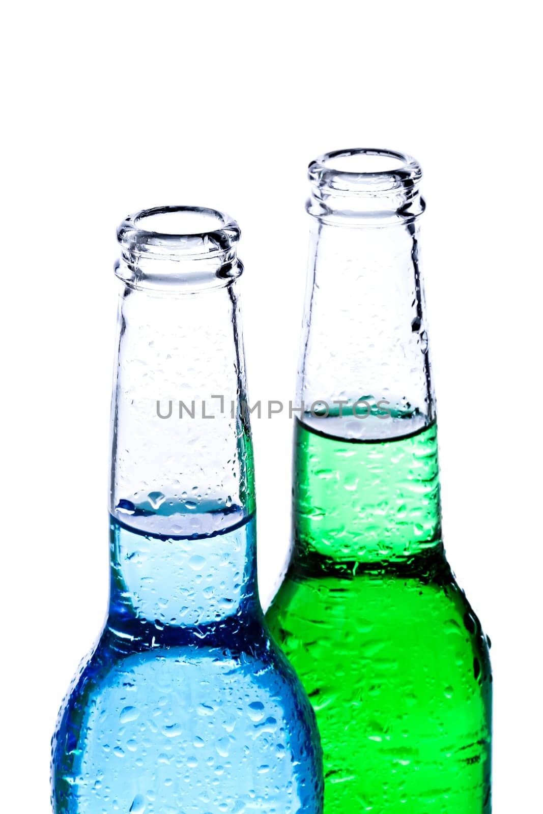 alcoholic beverages isolated on white