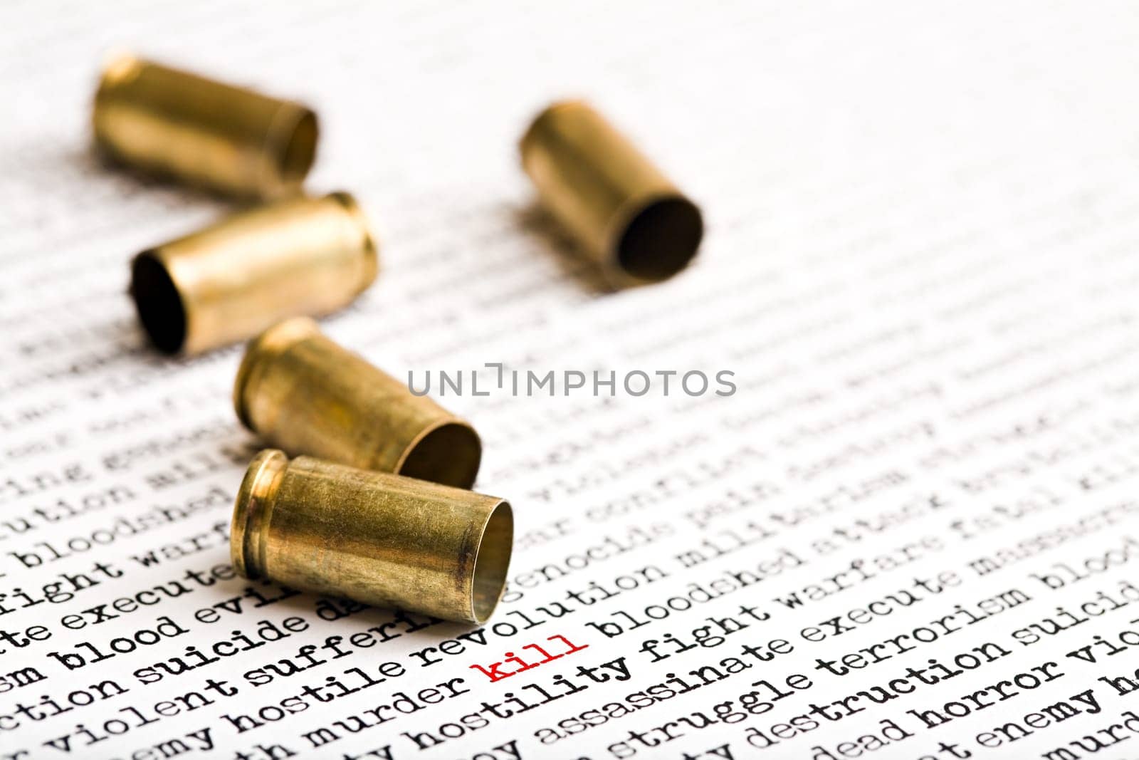 bullet shells over violence