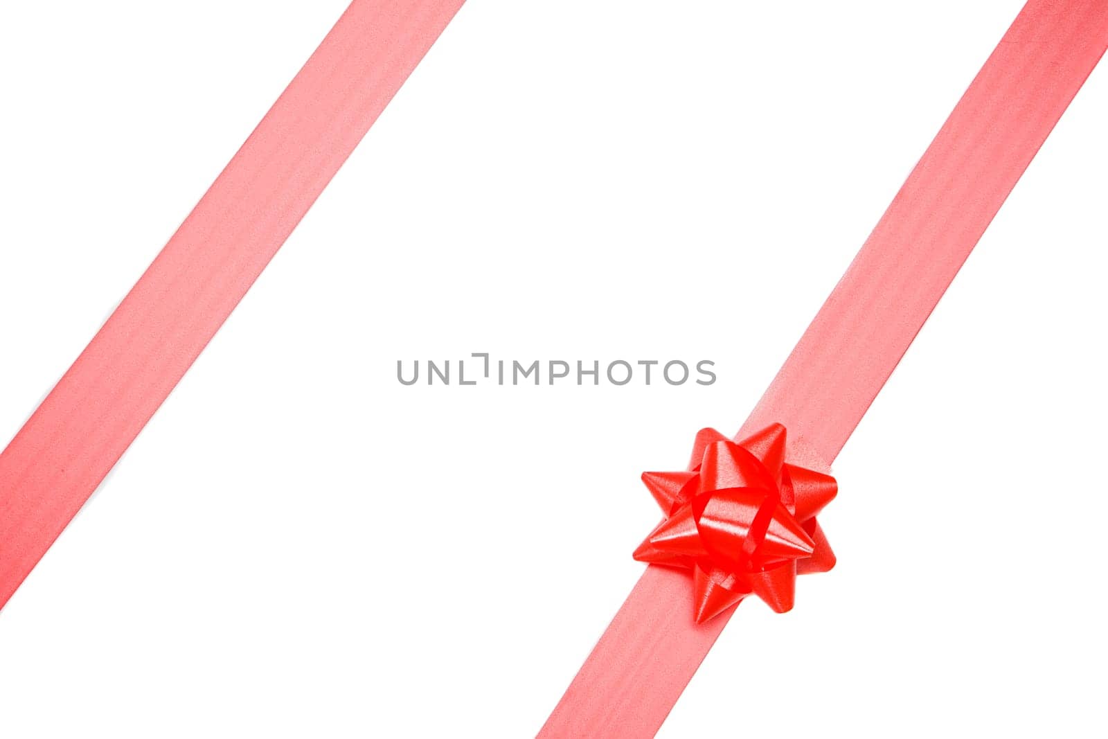 Red ribbon of gift