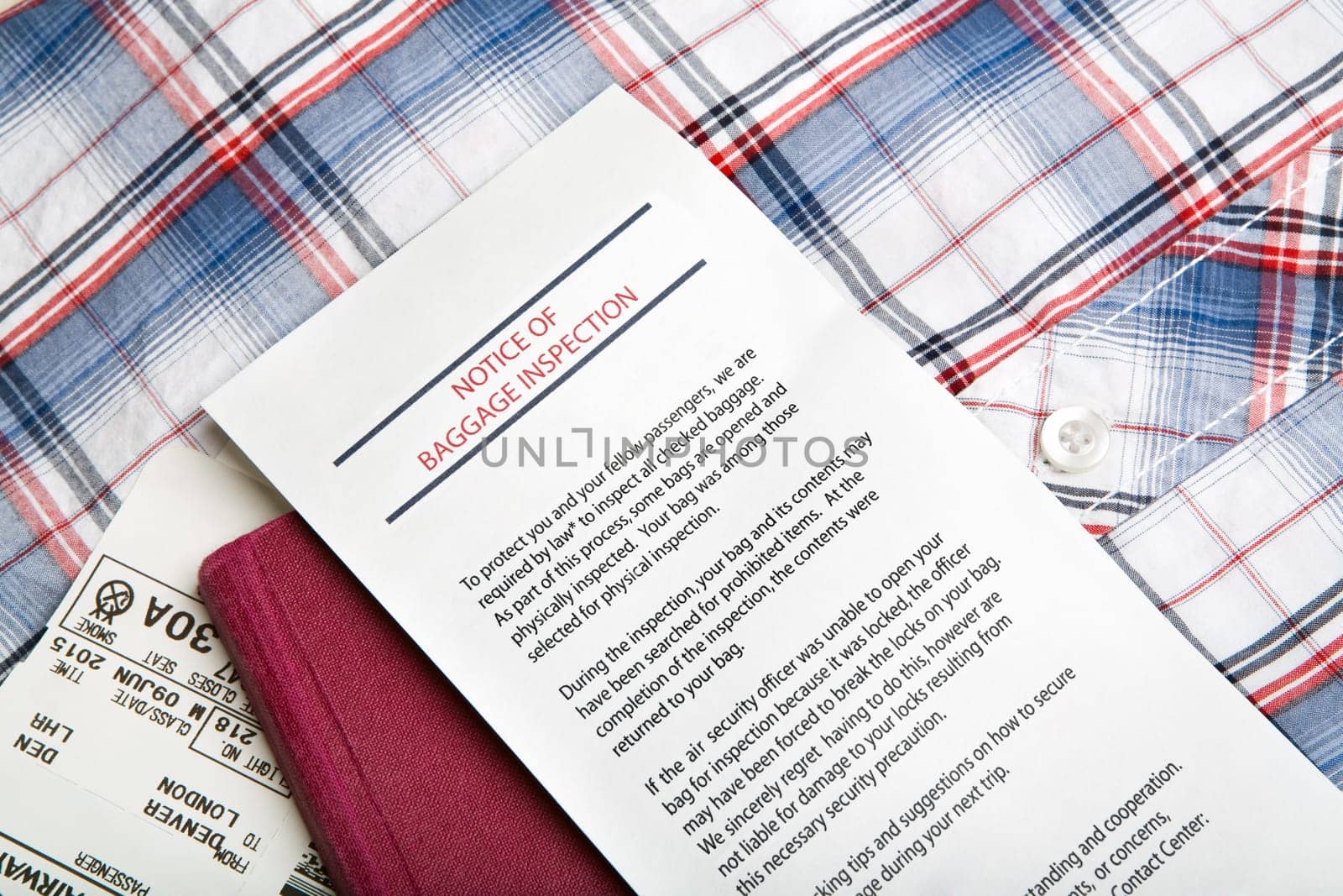 luggage security check notice