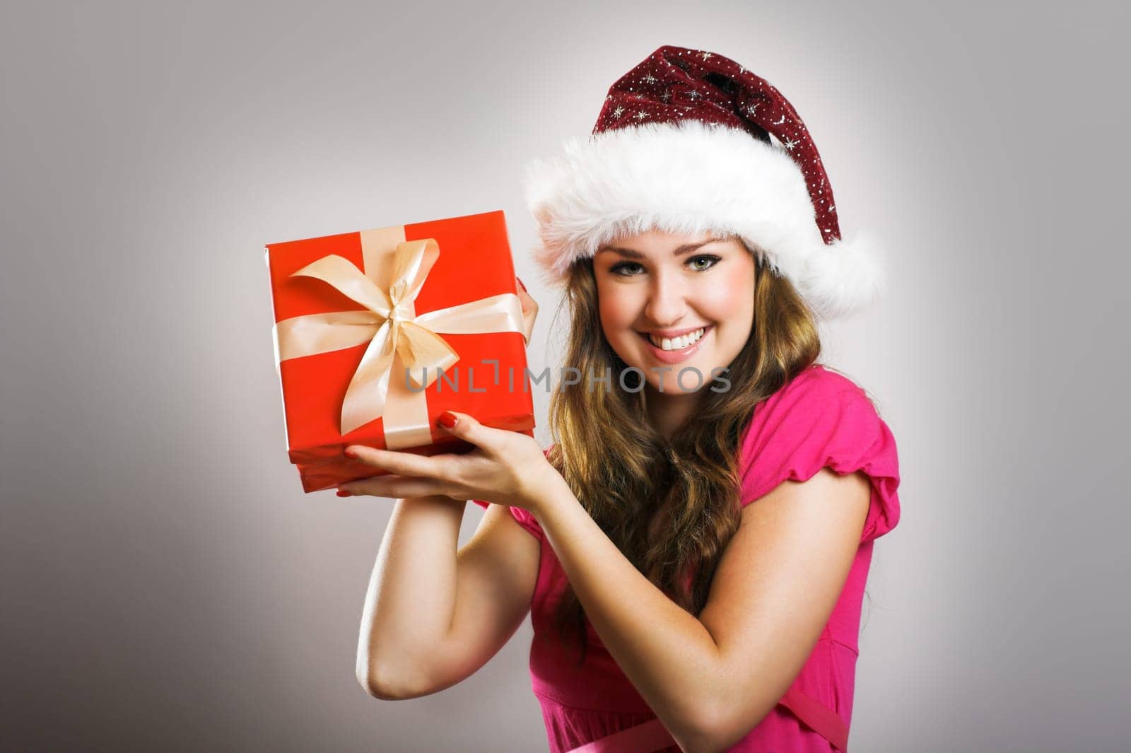 Santa Claus with gift