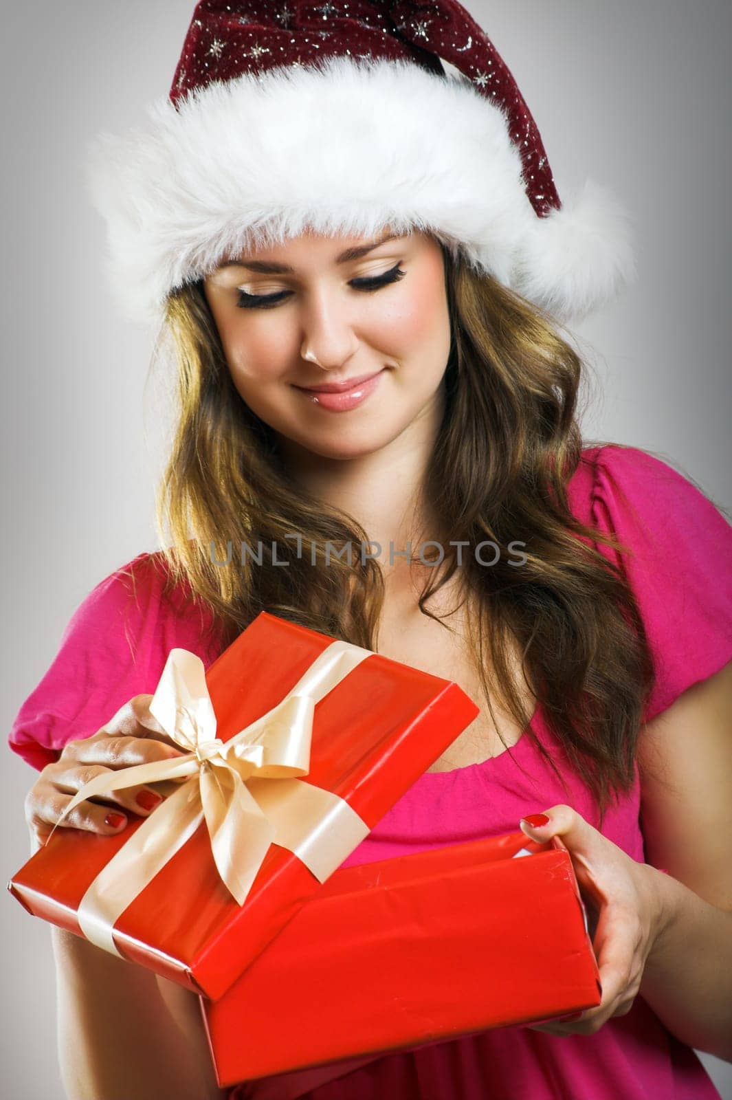 Santa Claus with gift
